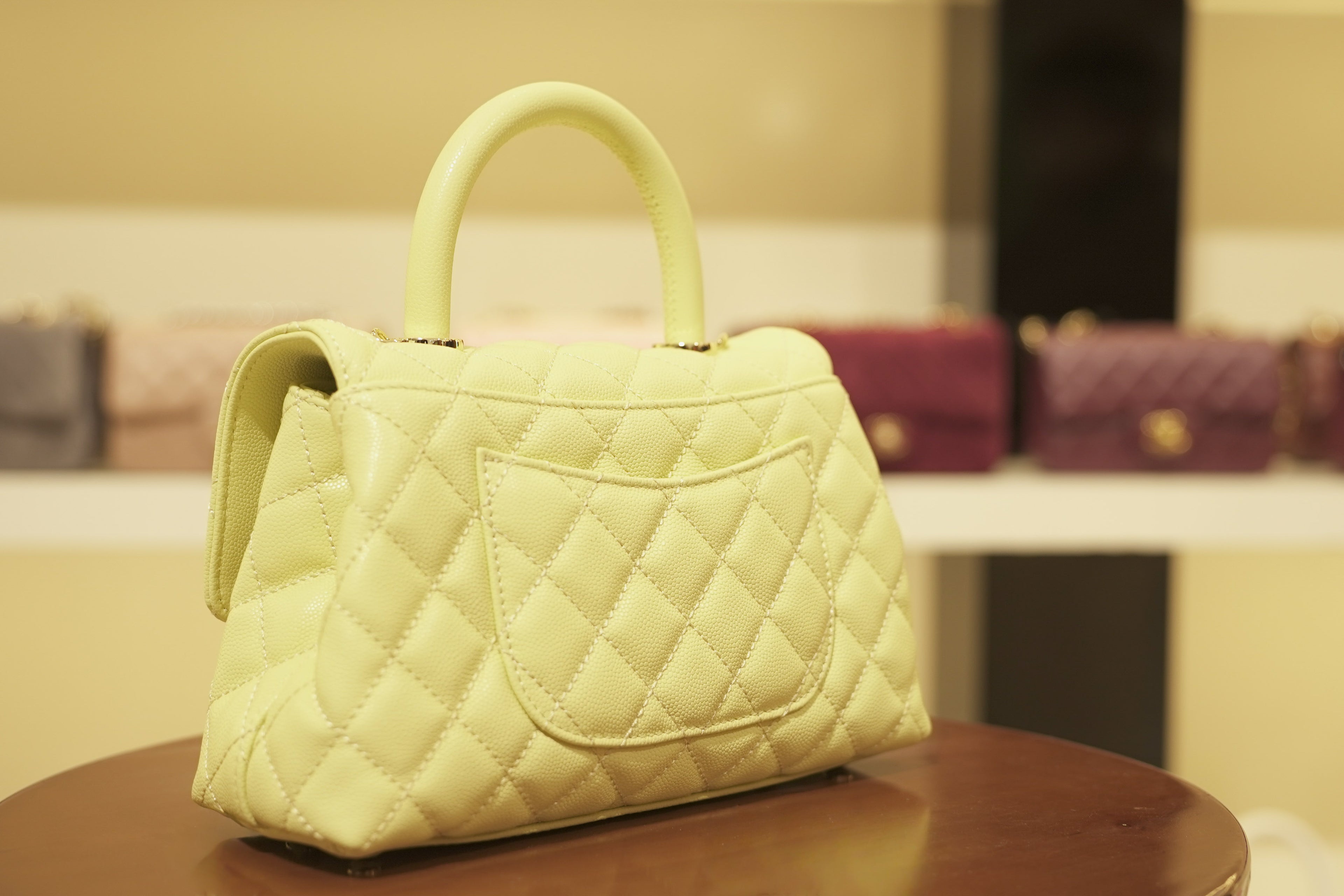 Chanel | Coco Mini – Lambskin – Yellow – Gold Hardware