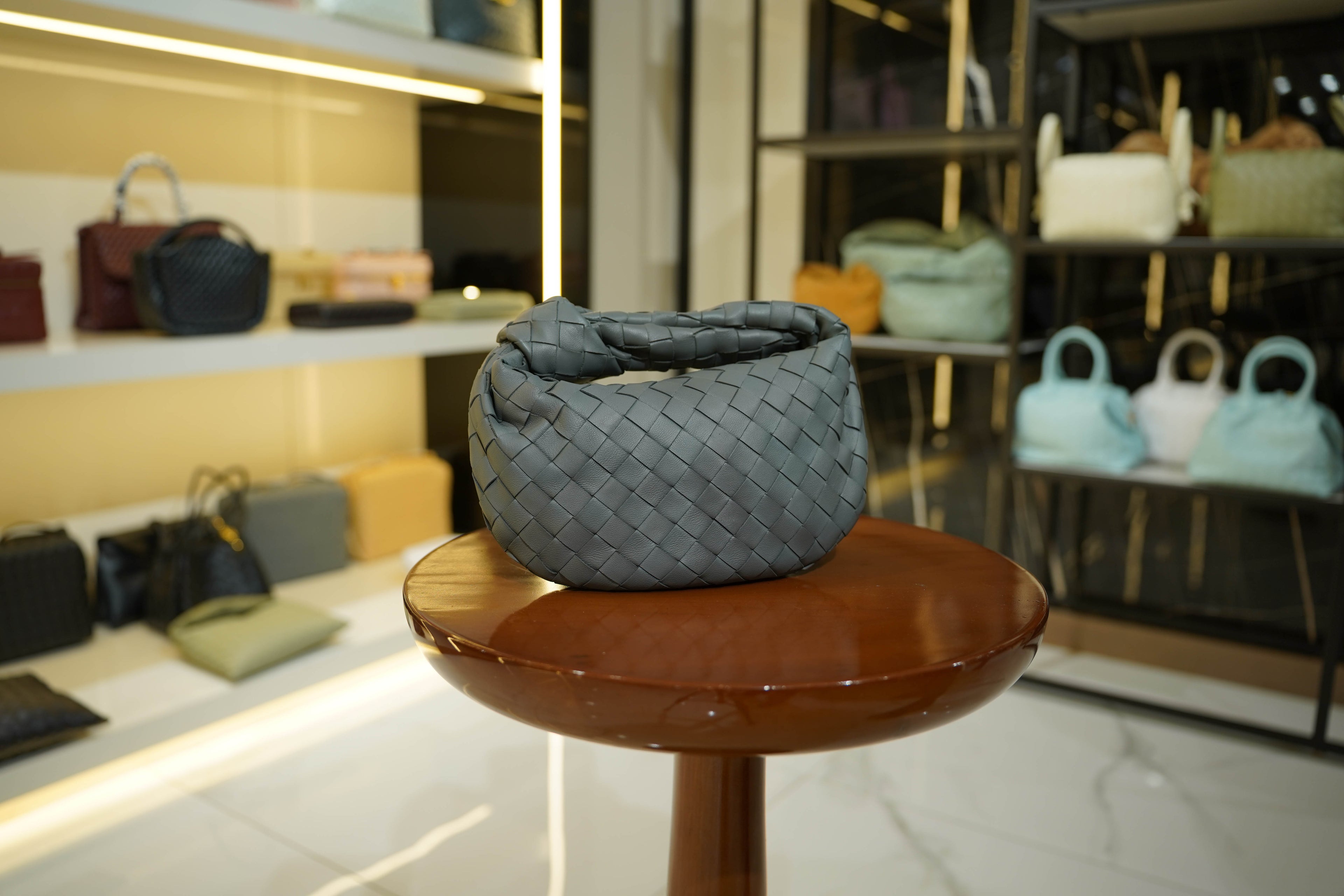 Bottega Veneta | Jodie – Nappa – Gray – Silver Hardware