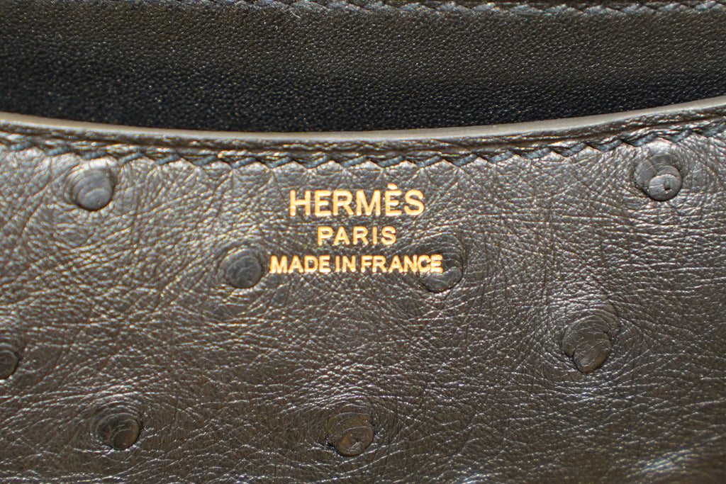 Hermes | Constance – Ostrich Leather – Black – Gold Hardware