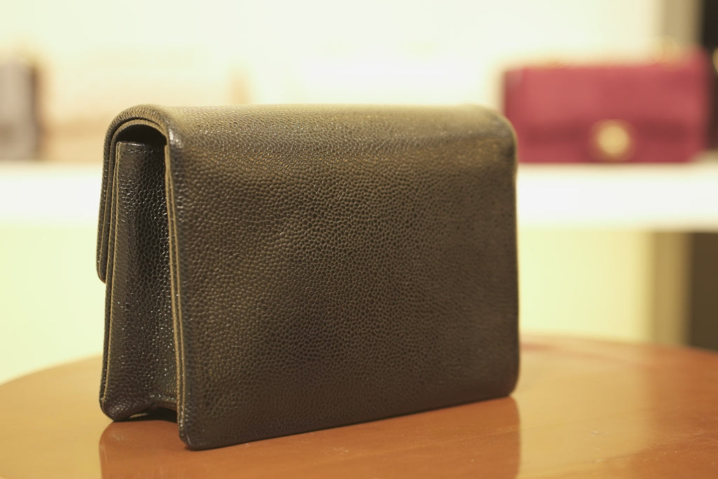 Chanel | Classic Flap Bag Mini – Caviar Leather – Black – Gold Hardware