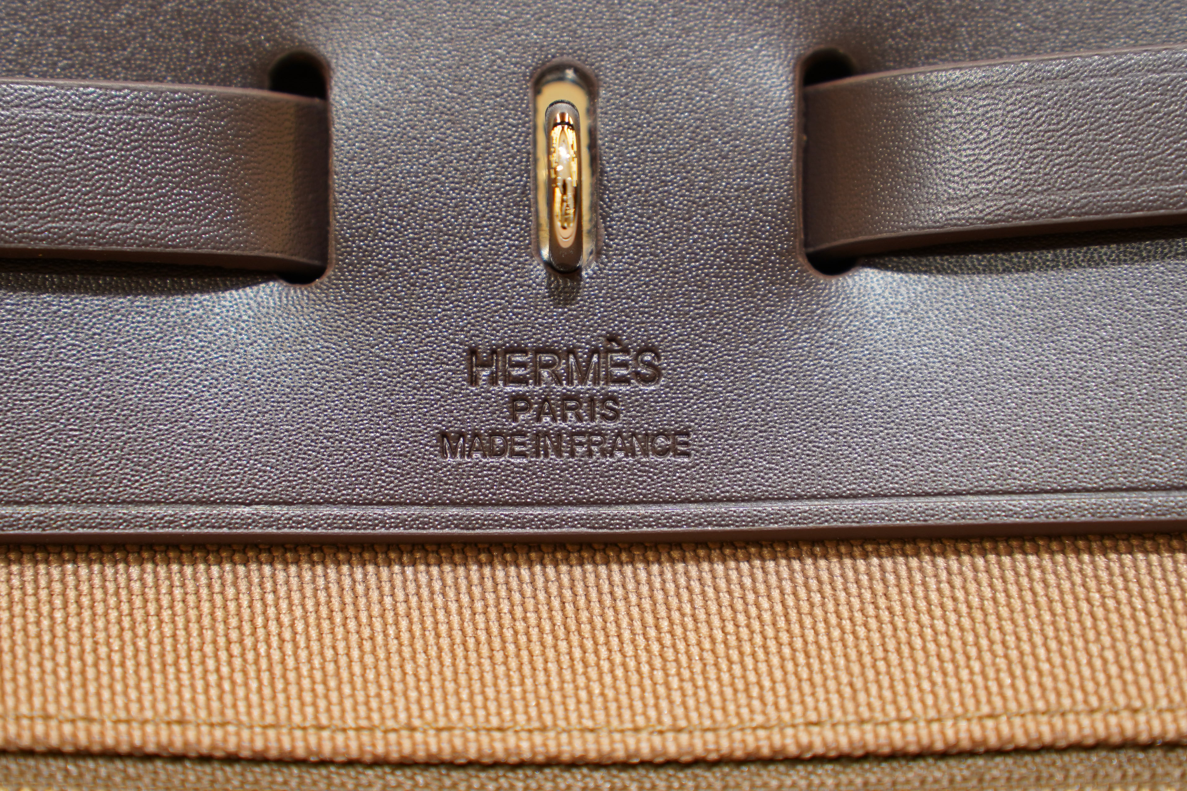 Hermes | Herbag Medium – Canvas – Beige – Silver Hardware