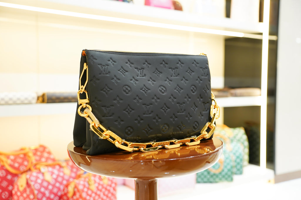 Louis Vuitton | Coussin Large – Leather – Noir – Gold Hardware