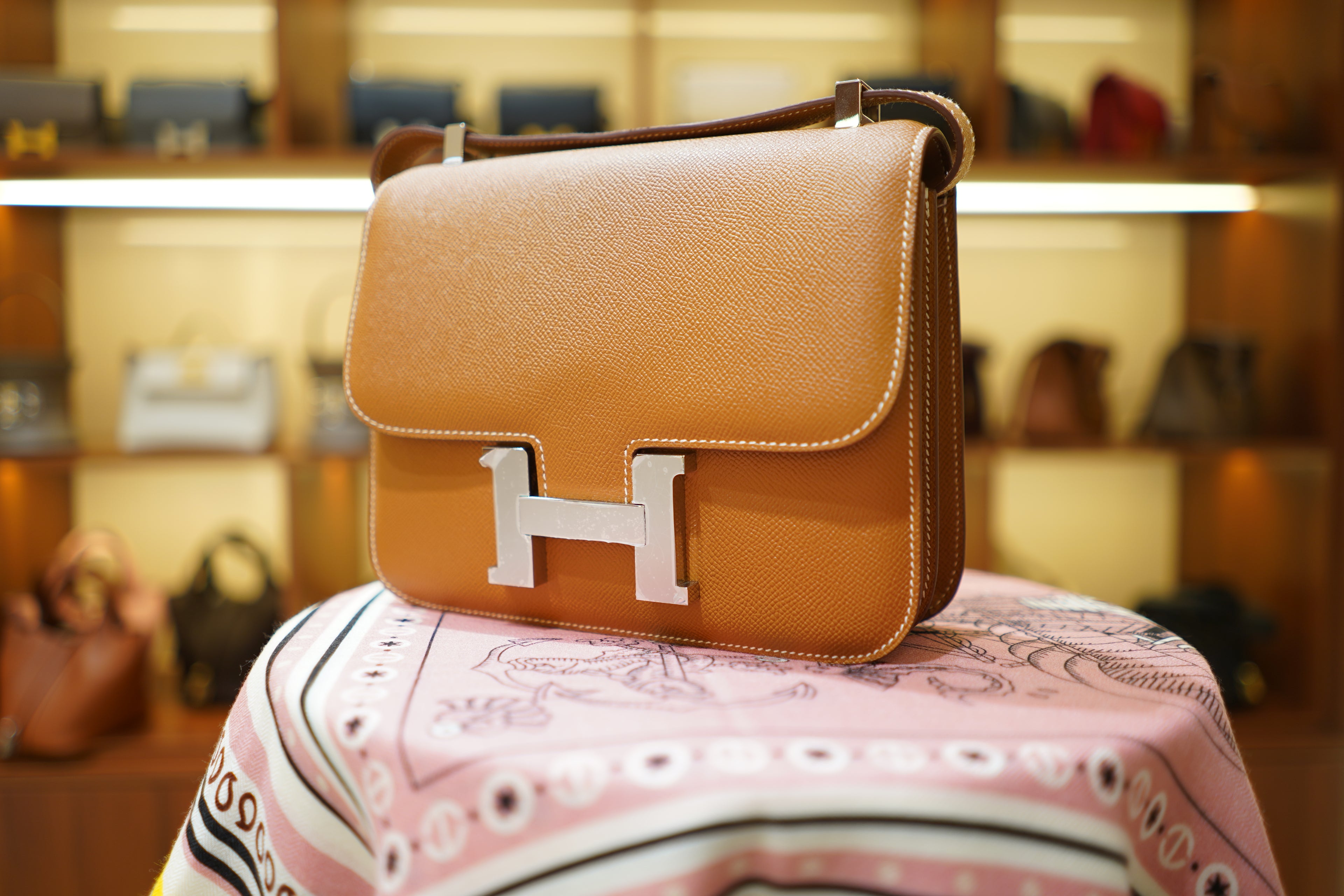 Hermes | Constance – Epsom – Orange – Silver Hardware