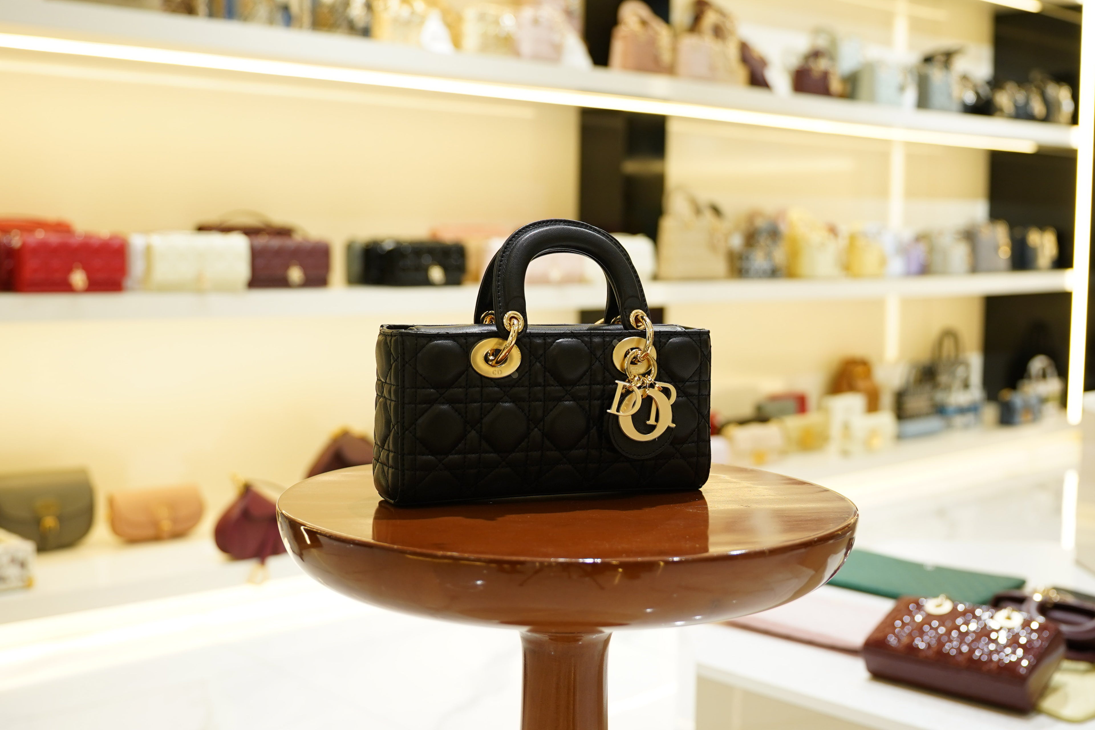 Dior | D-Joy Bag – Lambskin – Black – Gold Hardware