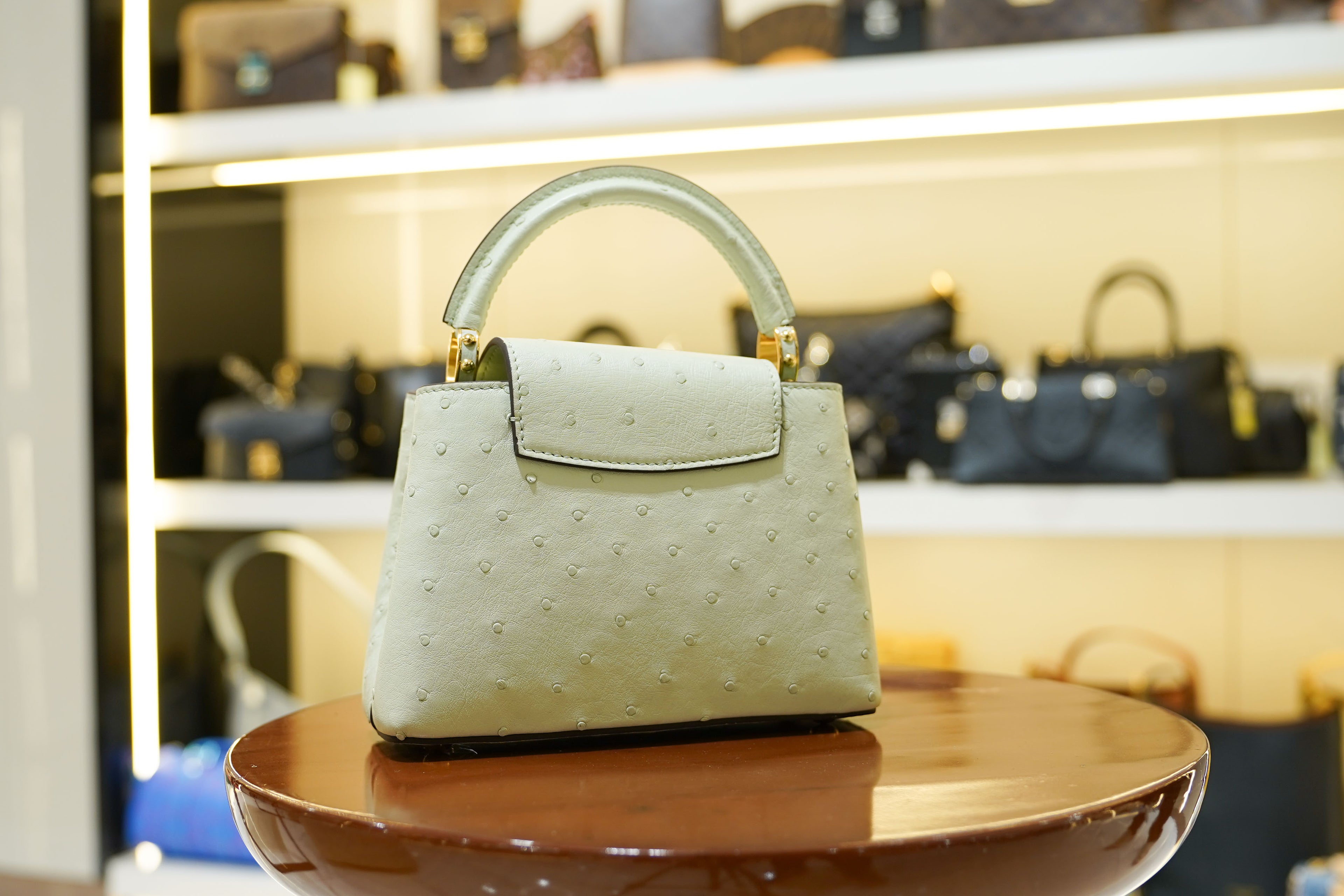 Louis Vuitton | Capucines Medium – Leather – Green – Gold Hardware