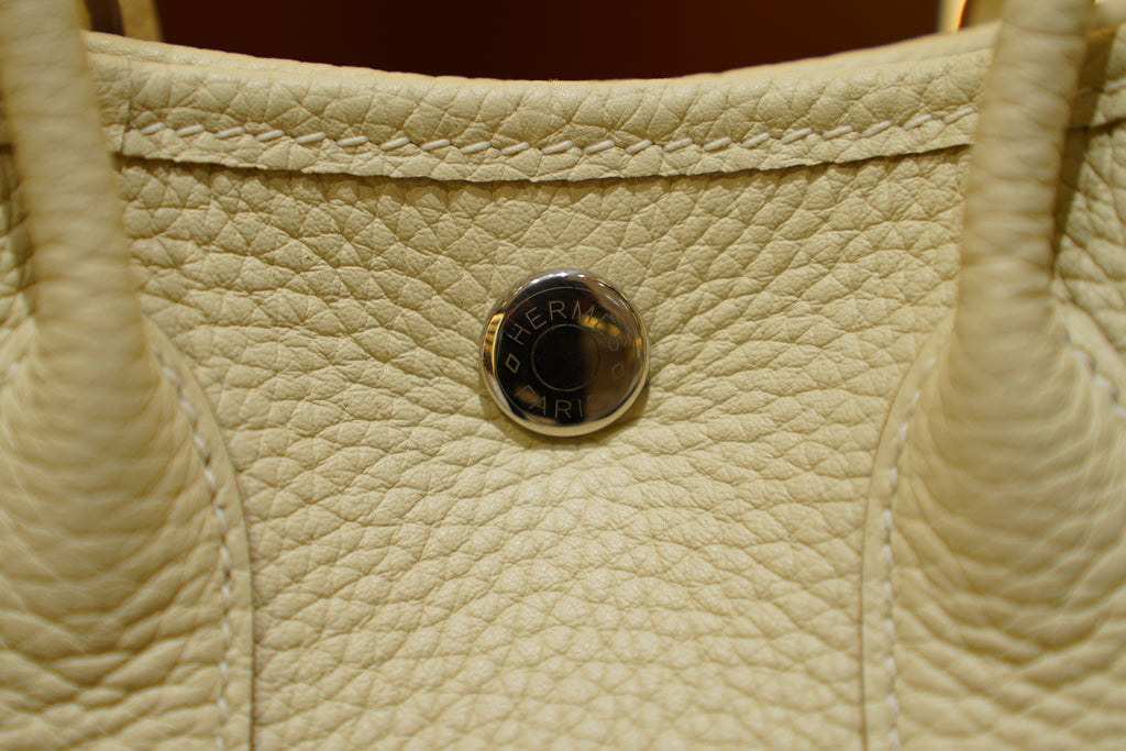 Hermes | Garden Party Mini – Togo – White – Silver Hardware