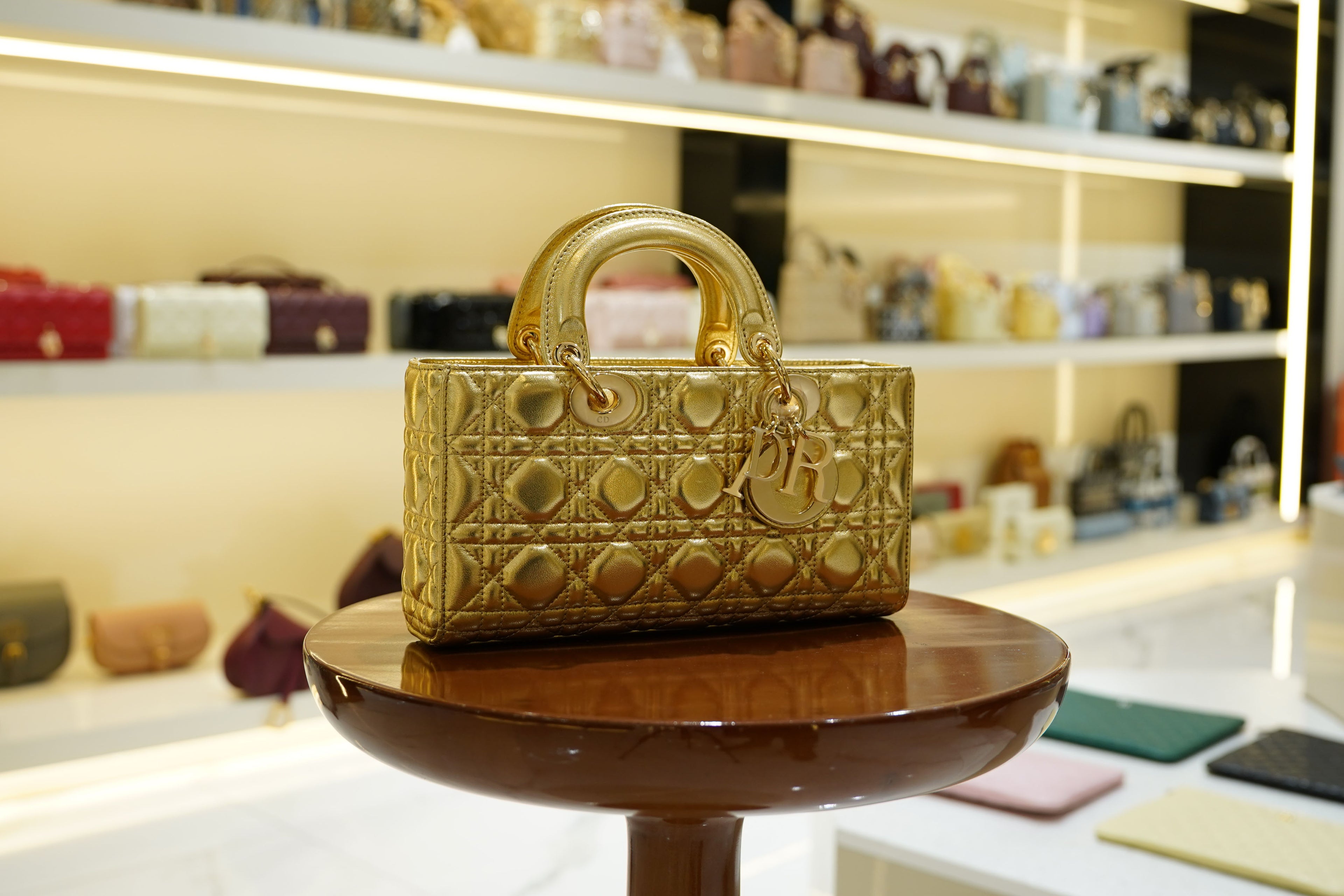 Dior | D-Joy Bag – Patent Leather – Gold – Gold Hardware