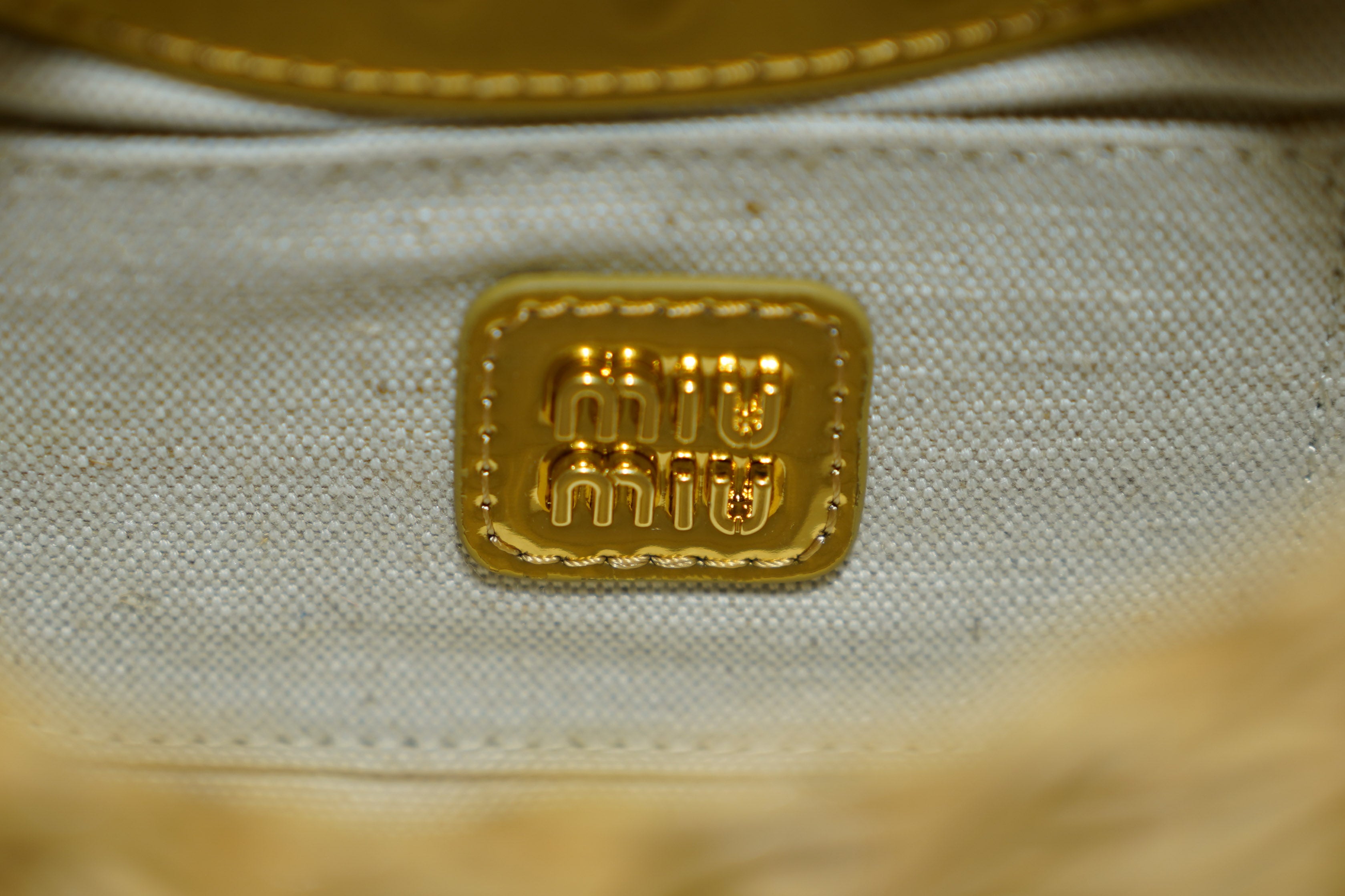 Miu Miu | Wander-Wicker – Wicker – Natural – Gold Hardware