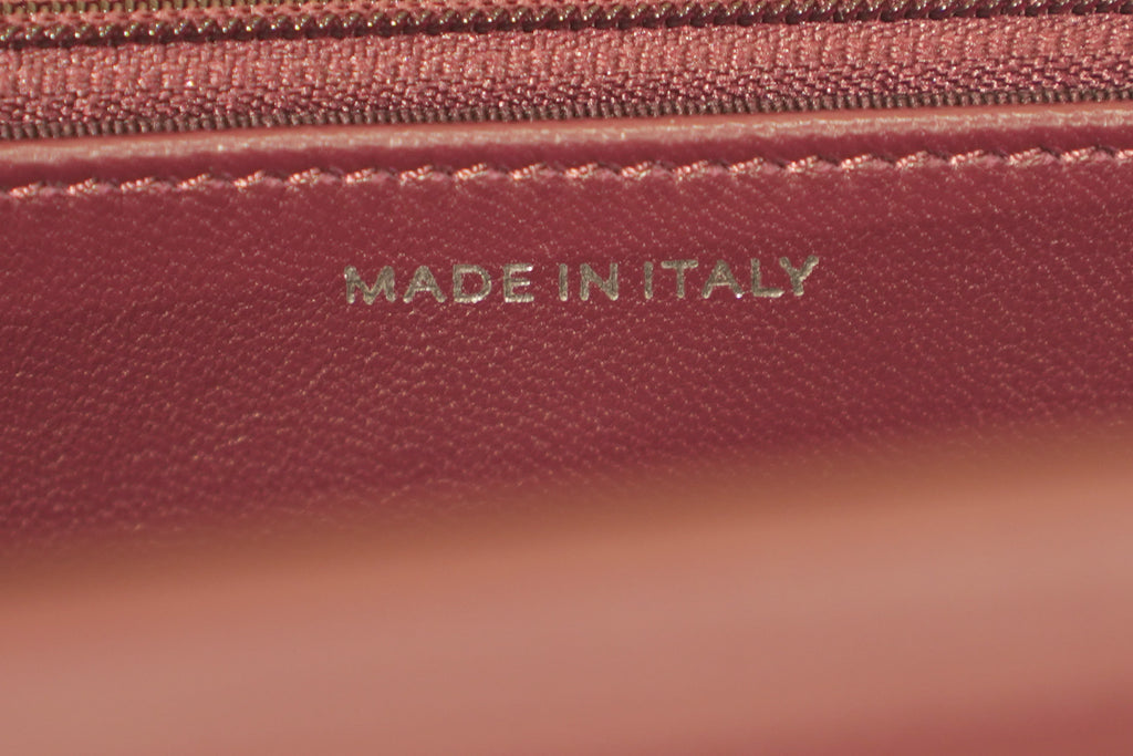 Chanel | Wallet on Chain – Lambskin – Burgundy – Silver Hardware