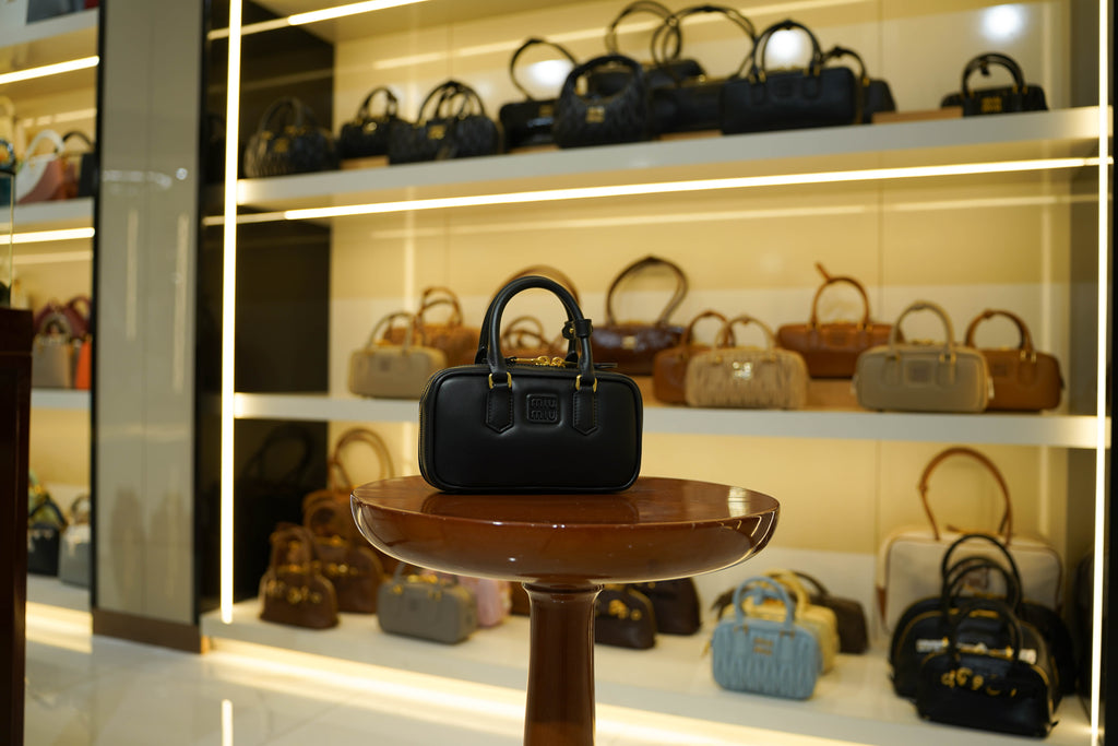Miu Miu | Arcadie (Mini) – Leather – Black – Gold Hardware