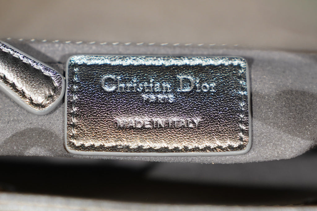 Dior | Lady Dior (Small) – Lambskin – Gray – Silver Hardware
