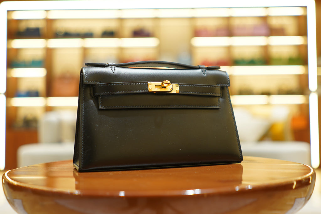 Hermès | Pochette Kelly – Togo – Noir – Quincaillerie dorée