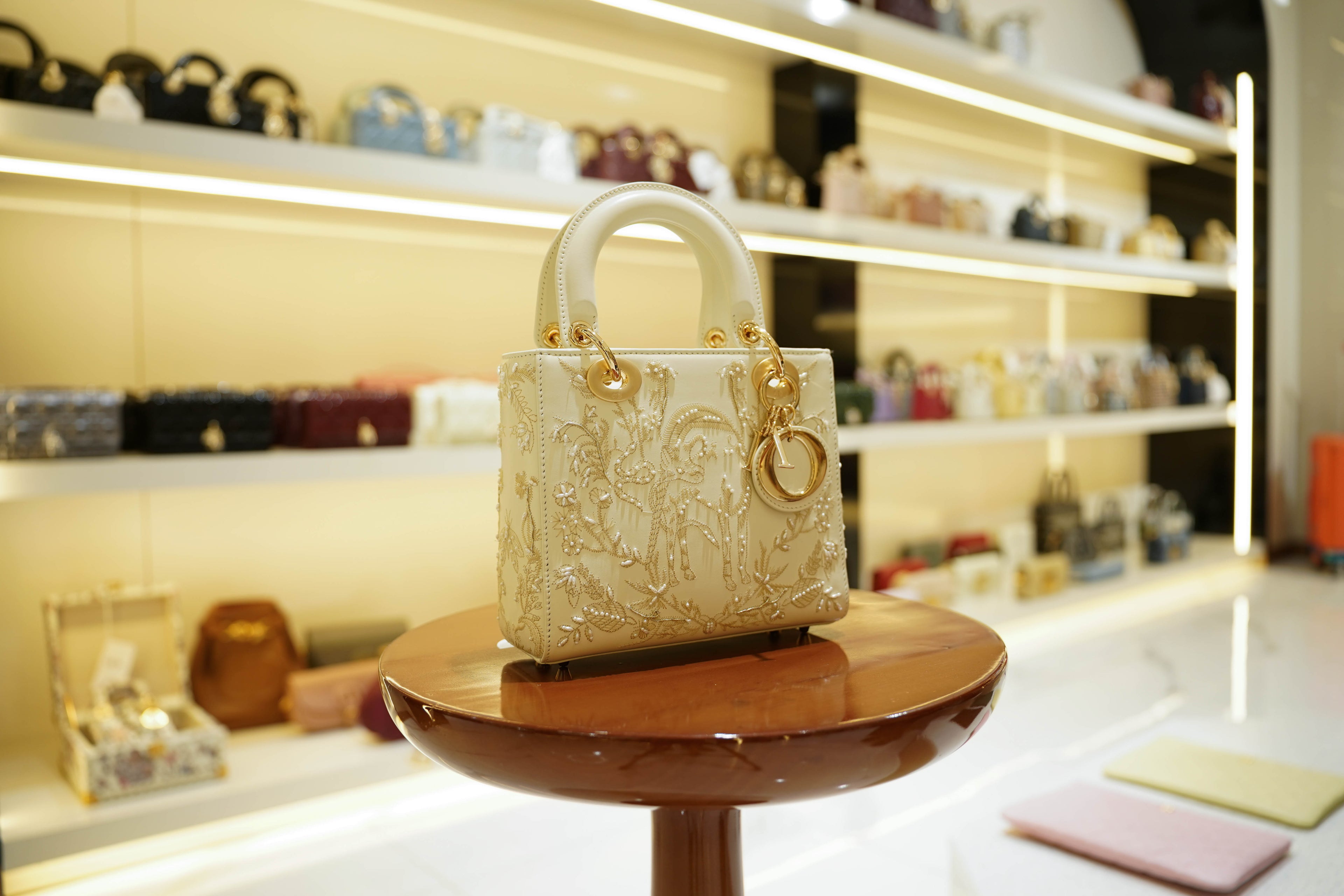 Dior | Lady Dior – Leather – Cream – Gold Hardware