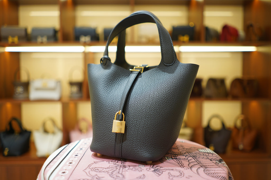 Hermès | Picotin Lock – Moyen – Togo – Noir – Quincaillerie dorée