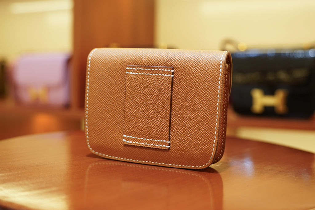 Hermes | Constance Slim Wallet – Epsom – Brown – Gold Hardware
