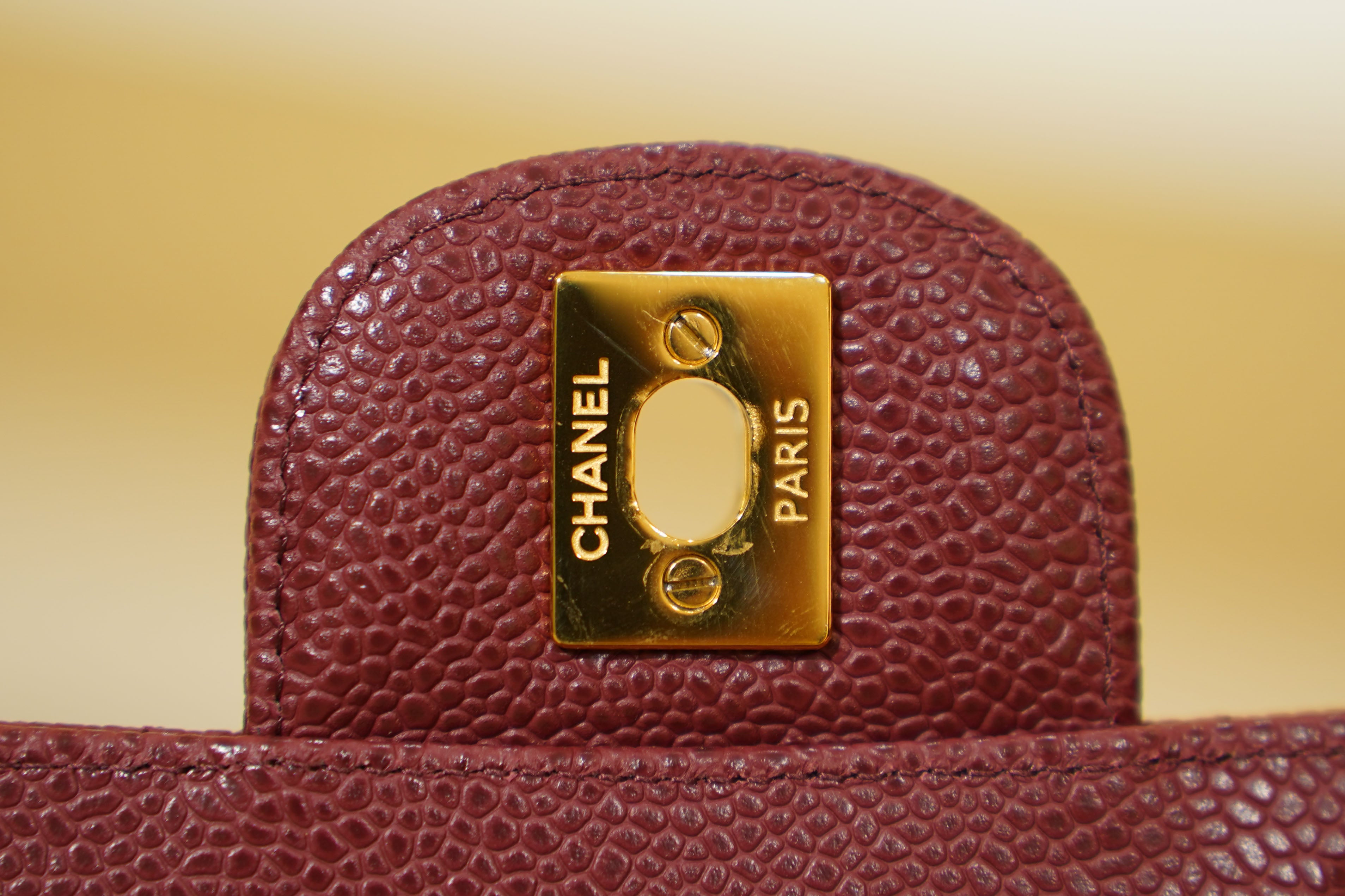 Chanel | Square Mini Flap Bag – Leather – Burgundy – Gold Hardware