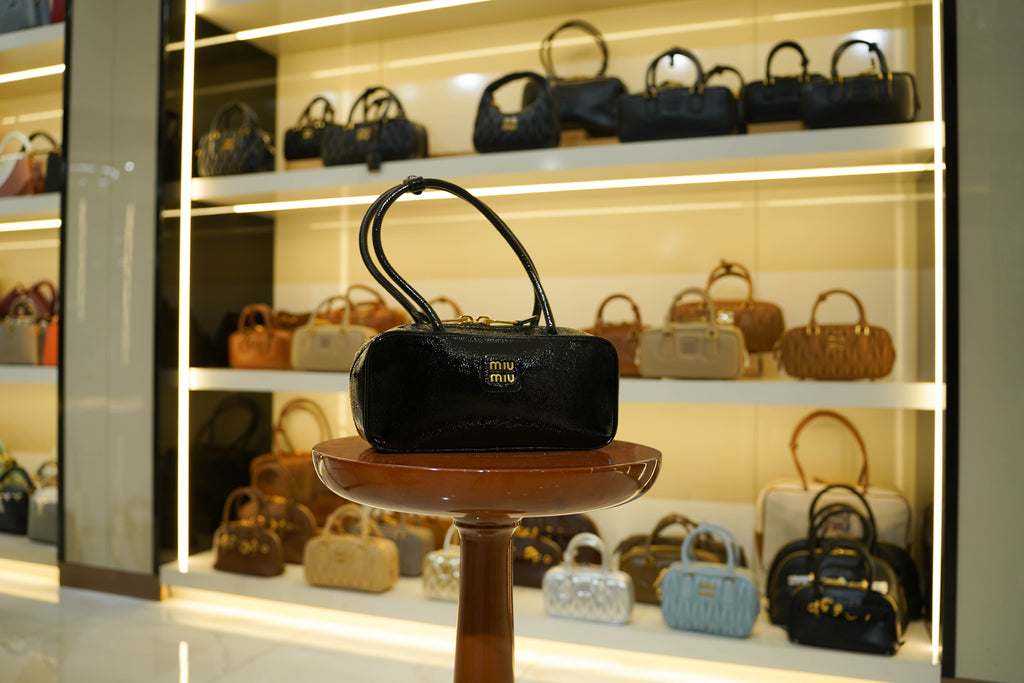 Miu Miu | Beau – Patent Leather – Black – Gold Hardware