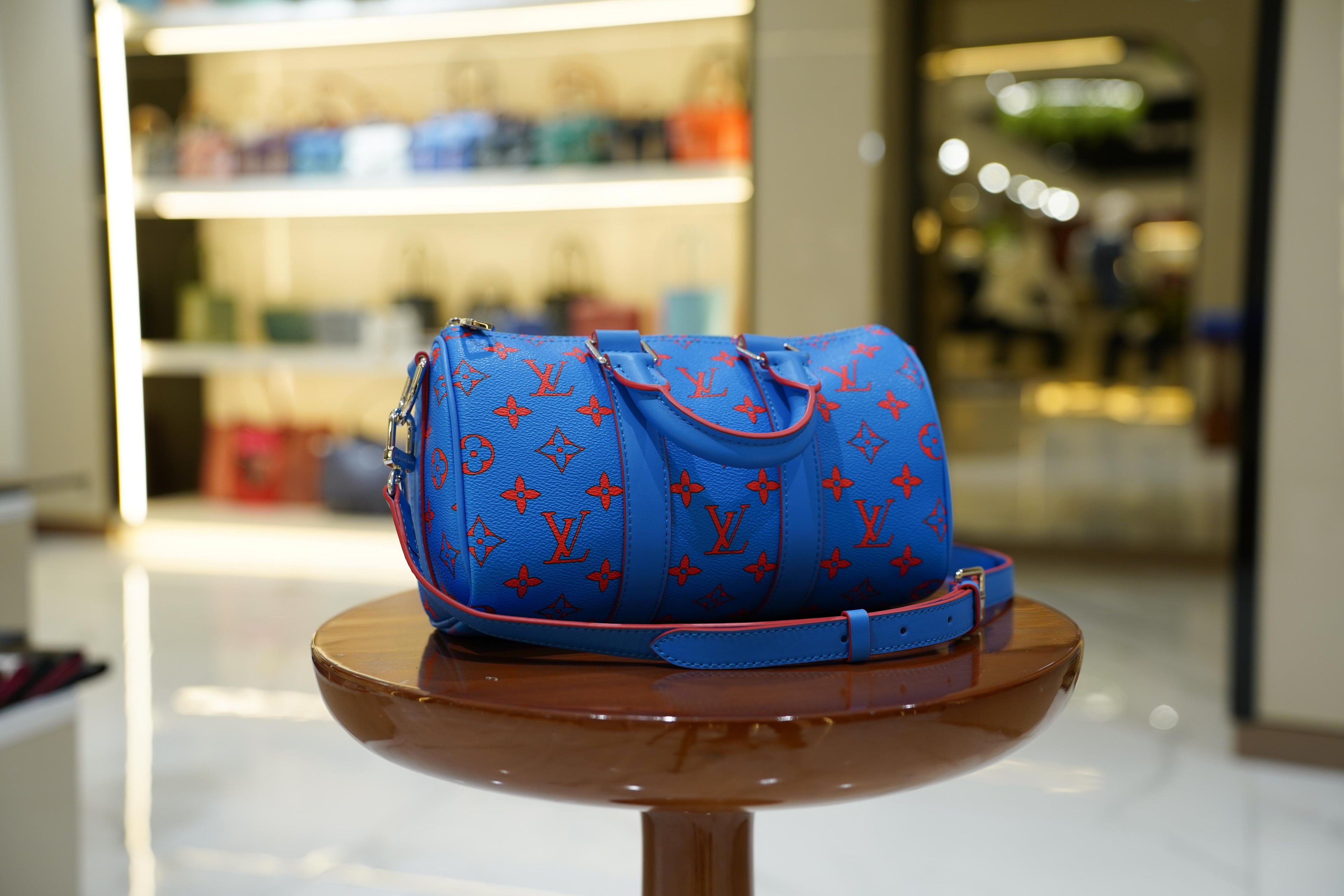 Louis Vuitton | Speedy – Canvas – Blue – Red Hardware