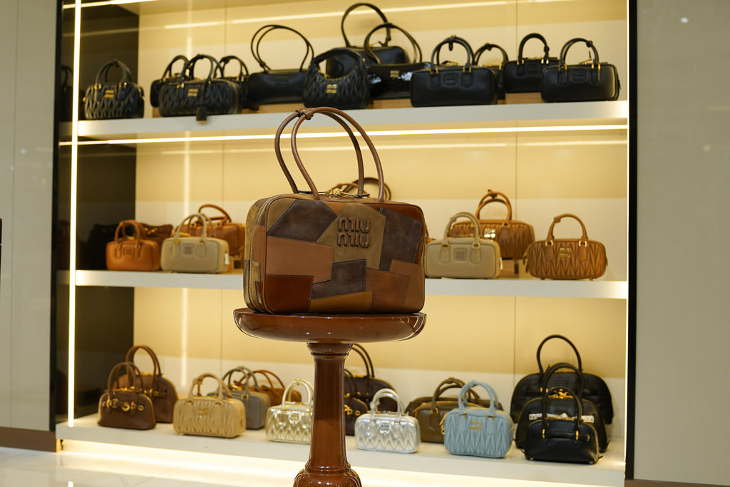 Miu Miu | Madras Bag (Medium) – Leather – Brown – Gold Hardware