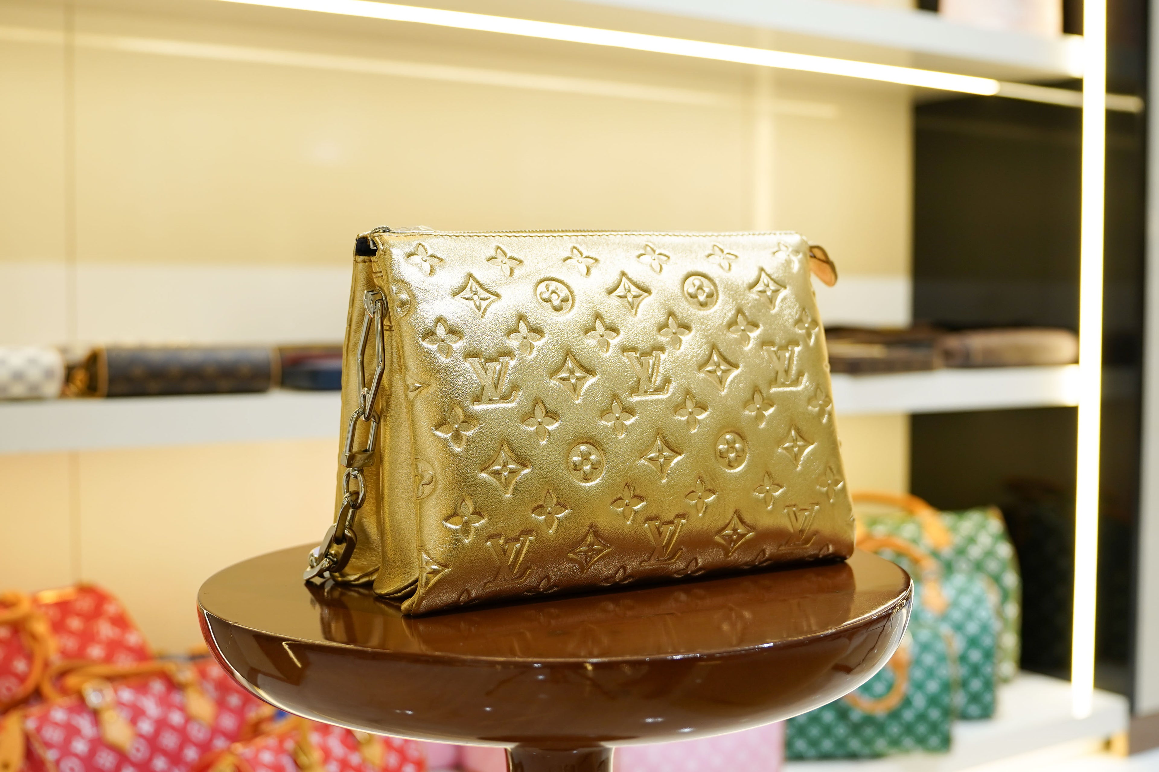 Louis Vuitton | Coussin Medium – Leather – Gold – Silver Hardware