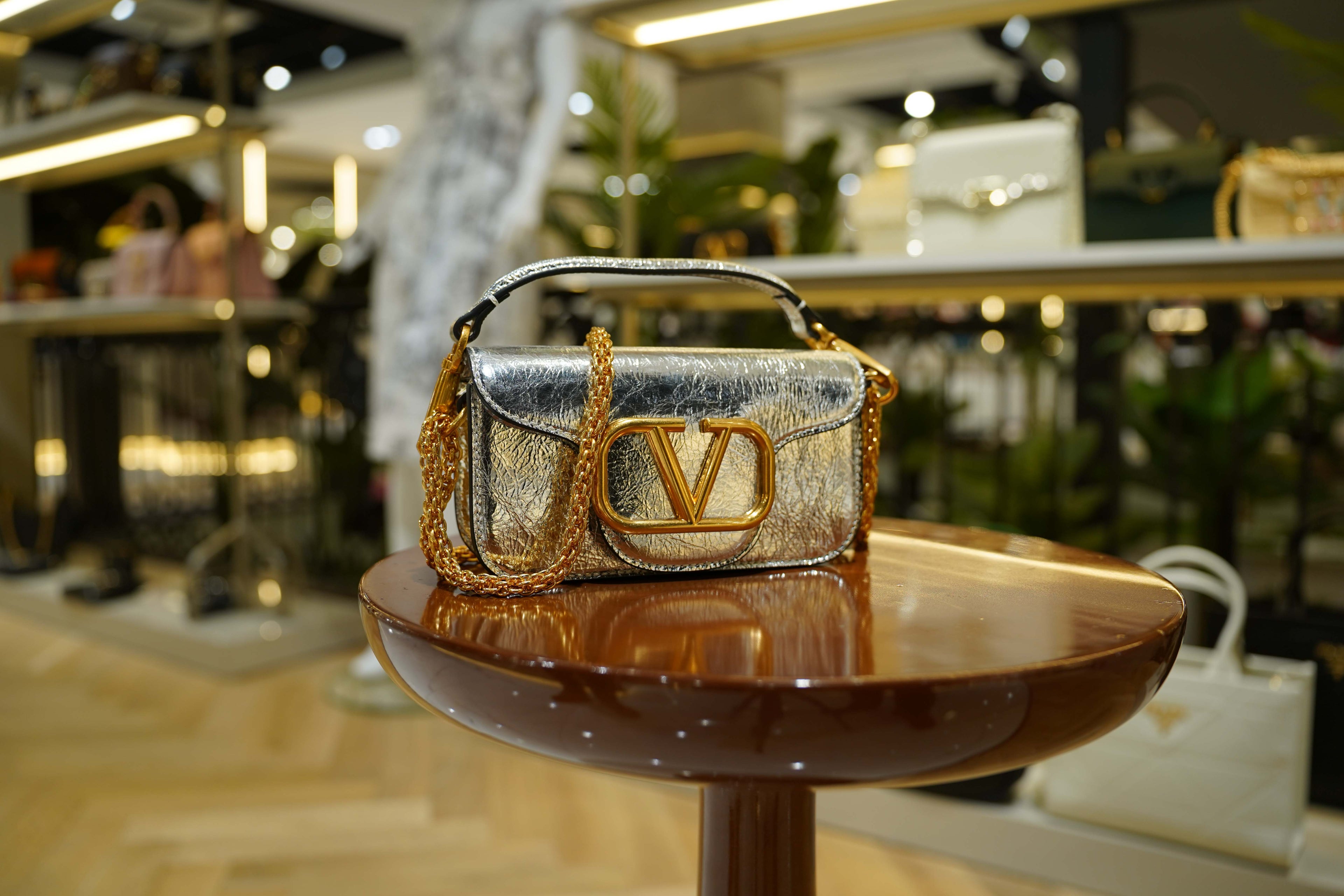 Valentino | Loco – Leather – Silver – Gold Hardware