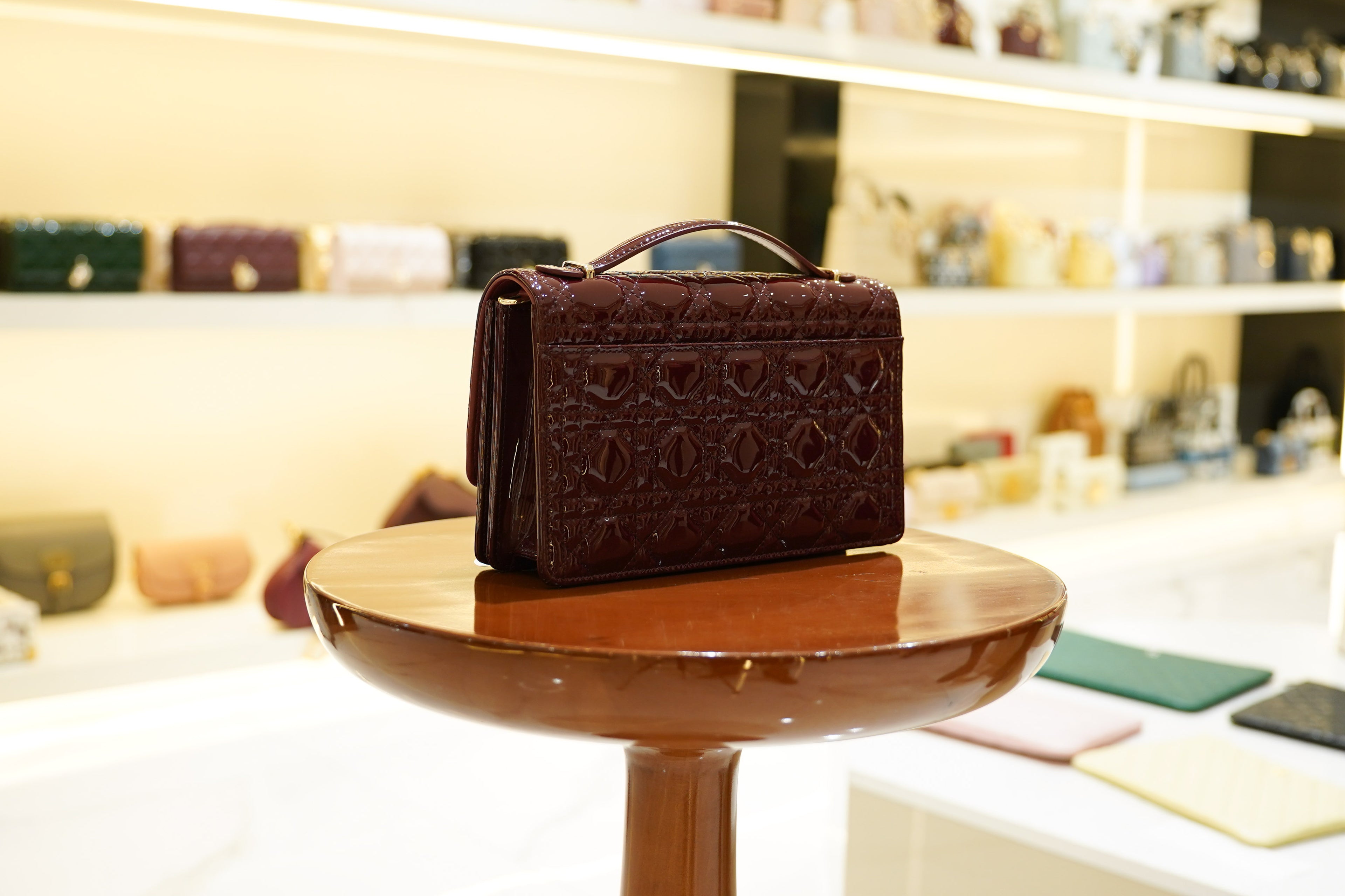 Dior | My Dior Mini Bag – Patent Leather – Burgundy – Gold Hardware