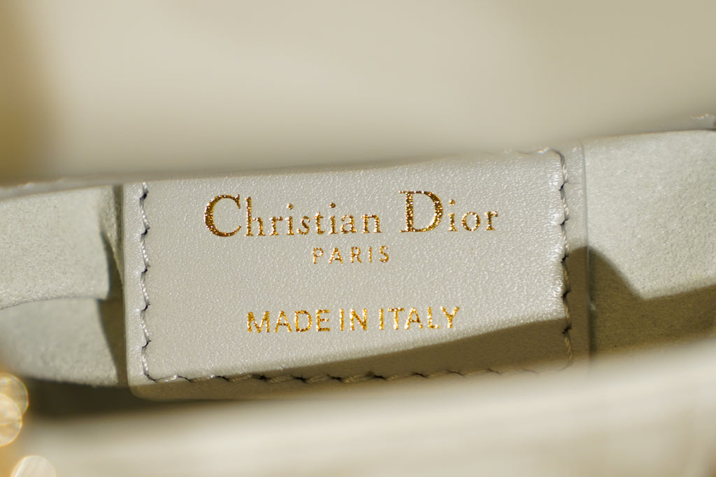 Dior | Lady Dior (Mini) – Lambskin – Gray – Gold Hardware