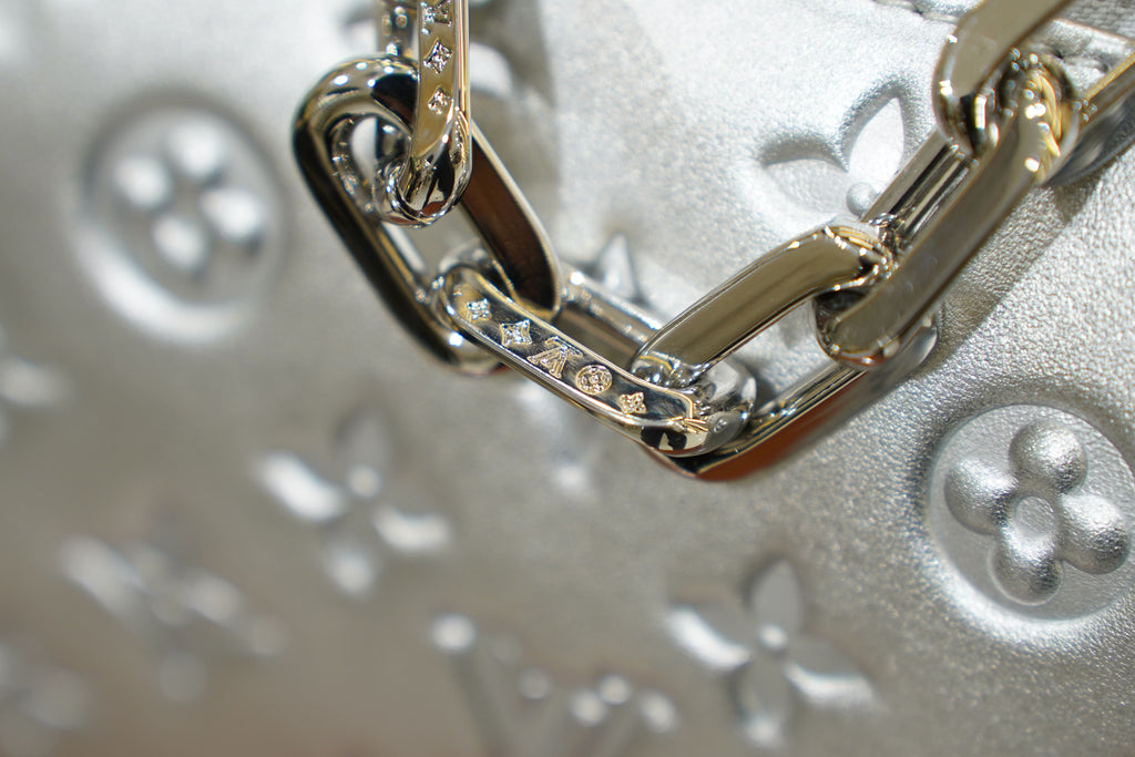 Louis Vuitton | Coussin Medium – Leather – Silver – Silver Hardware