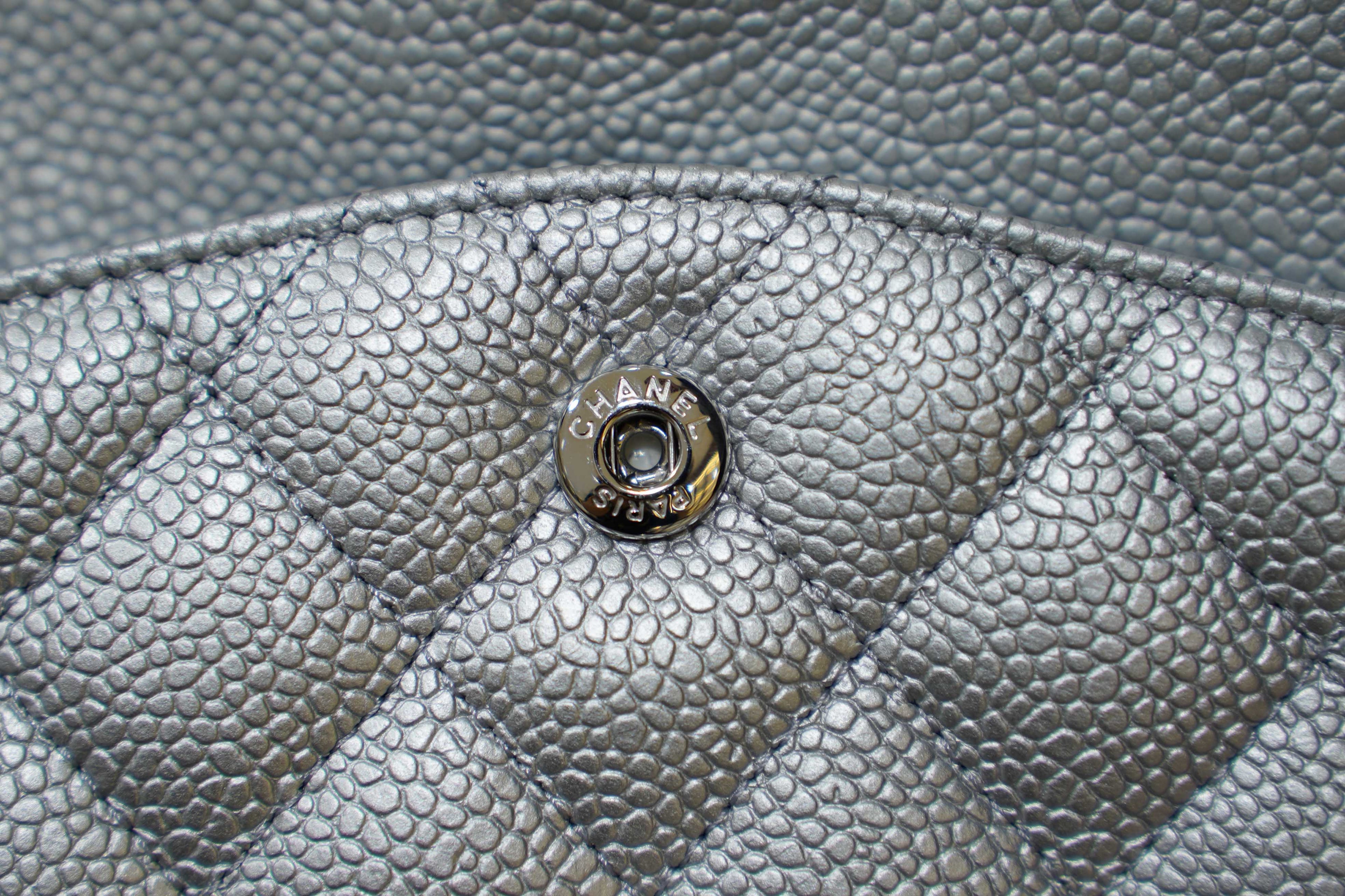 Chanel | Classic Flap Bag – Medium Leather – Silver – Silver Hardware
