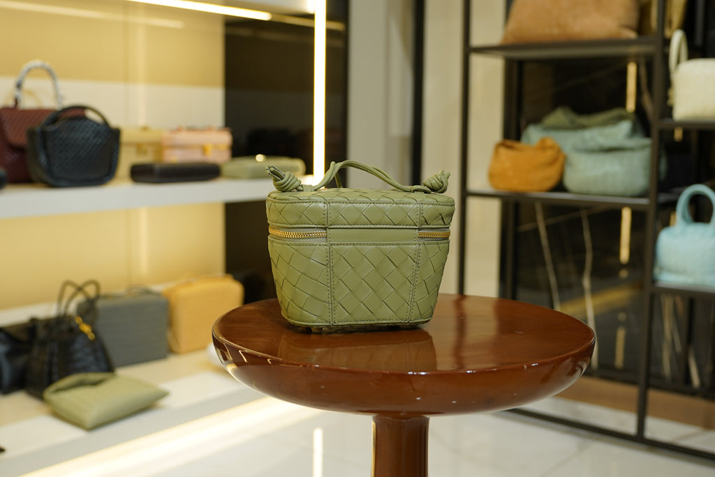 Bottega Veneta | Bang-Bang (Mini) – Intrecciato – Green – Gold Hardware