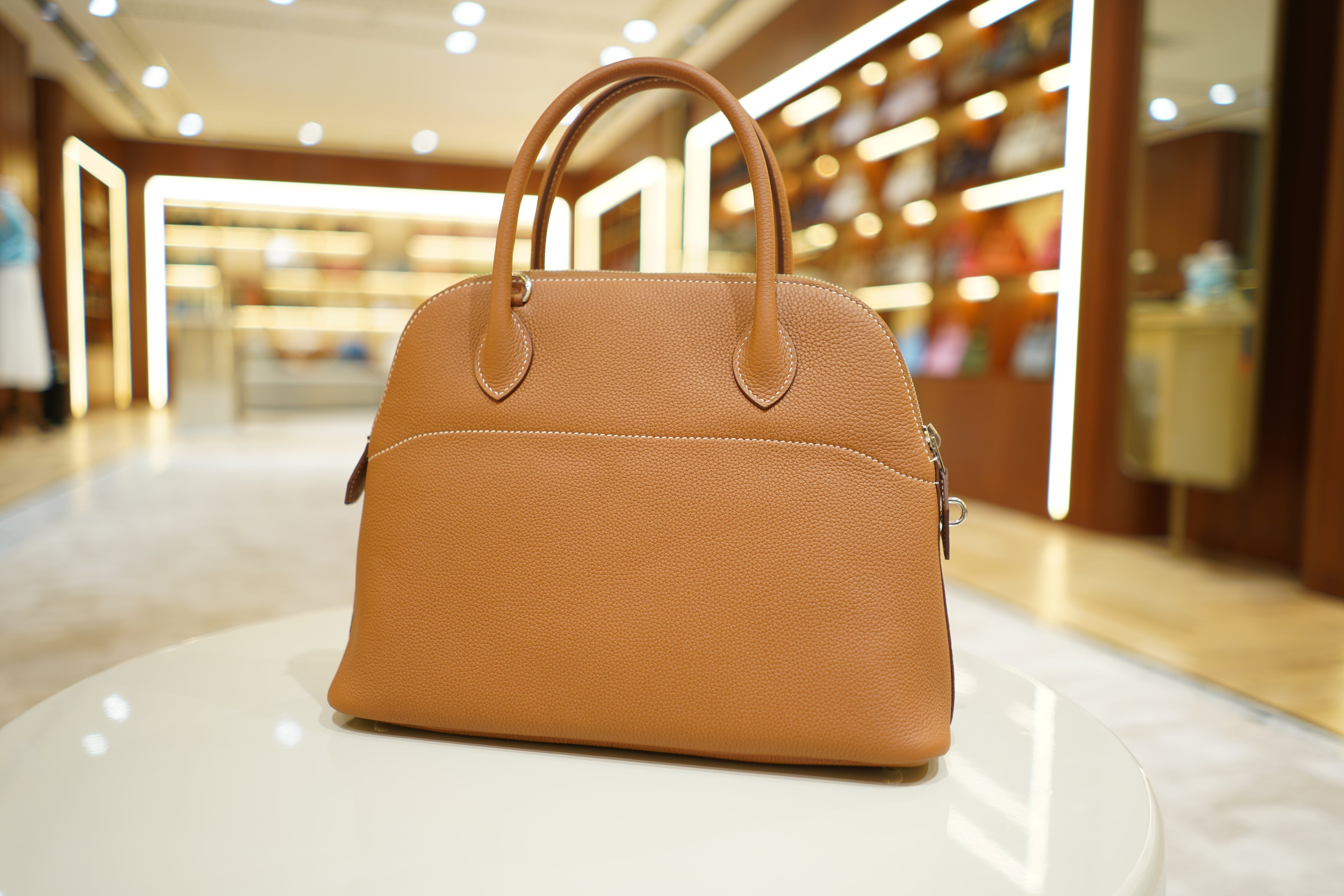 Hermes | Bolide 31 – Medium – Togo – Tan – Palladium Hardware