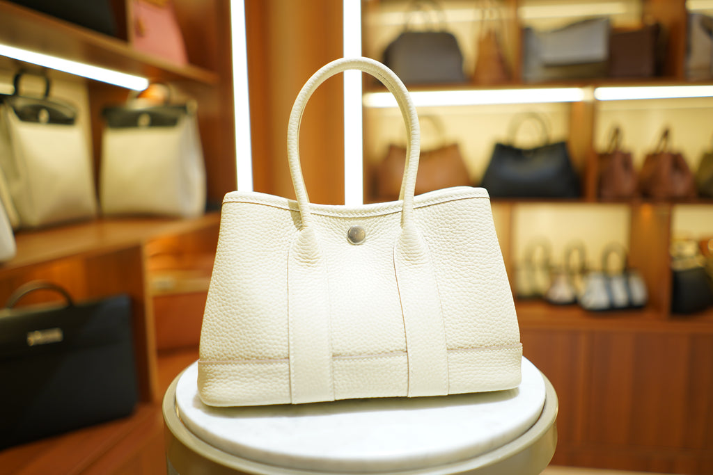 Hermes | Garden Party Mini – Togo – White – Silver Hardware