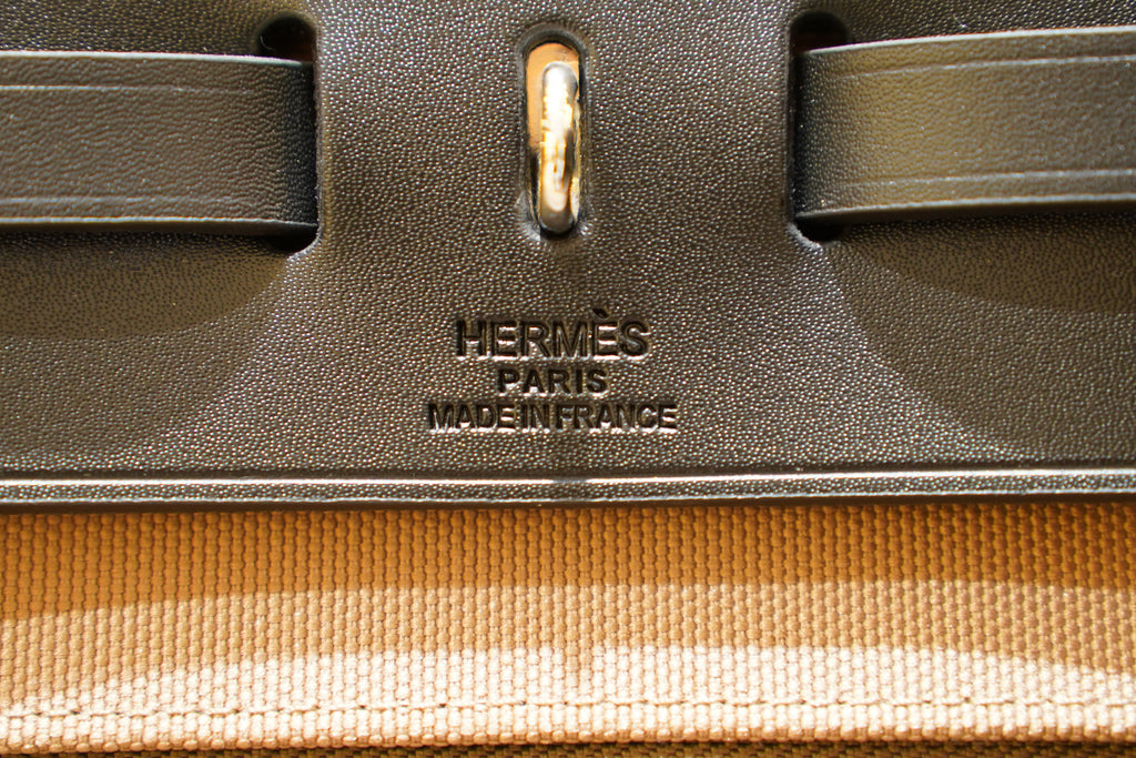 Hermes | Herbag Large – Canvas – Beige – Silver Hardware