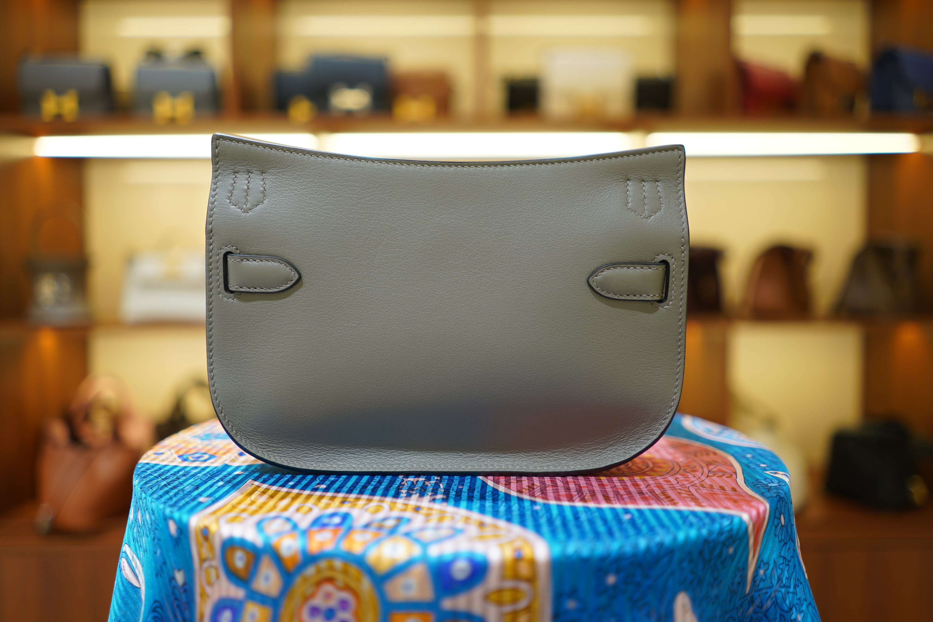 Hermes | Jypsiere – Leather – Grey – Silver Hardware