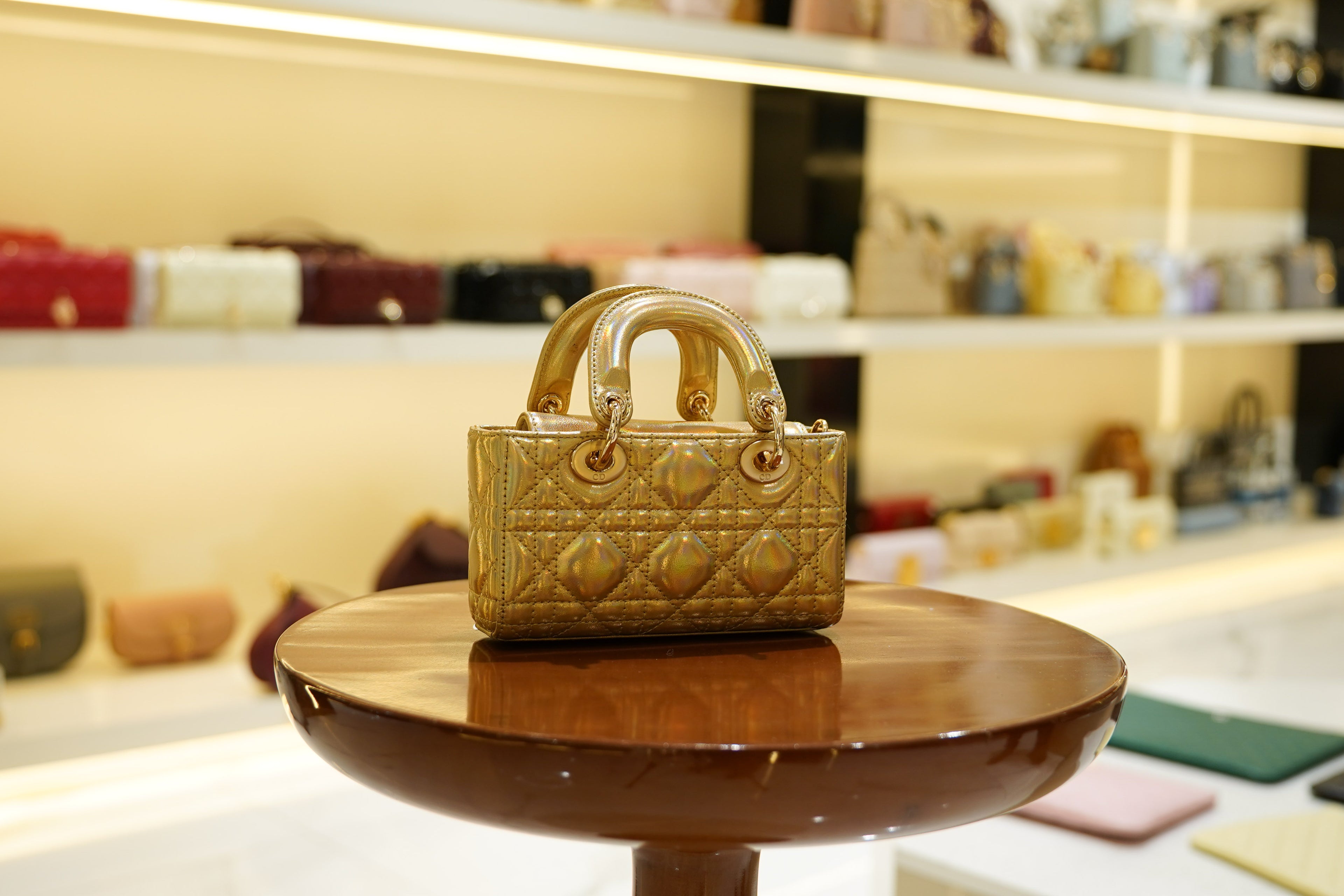 Dior | D-Joy Bag – Patent Leather – Gold – Gold Hardware