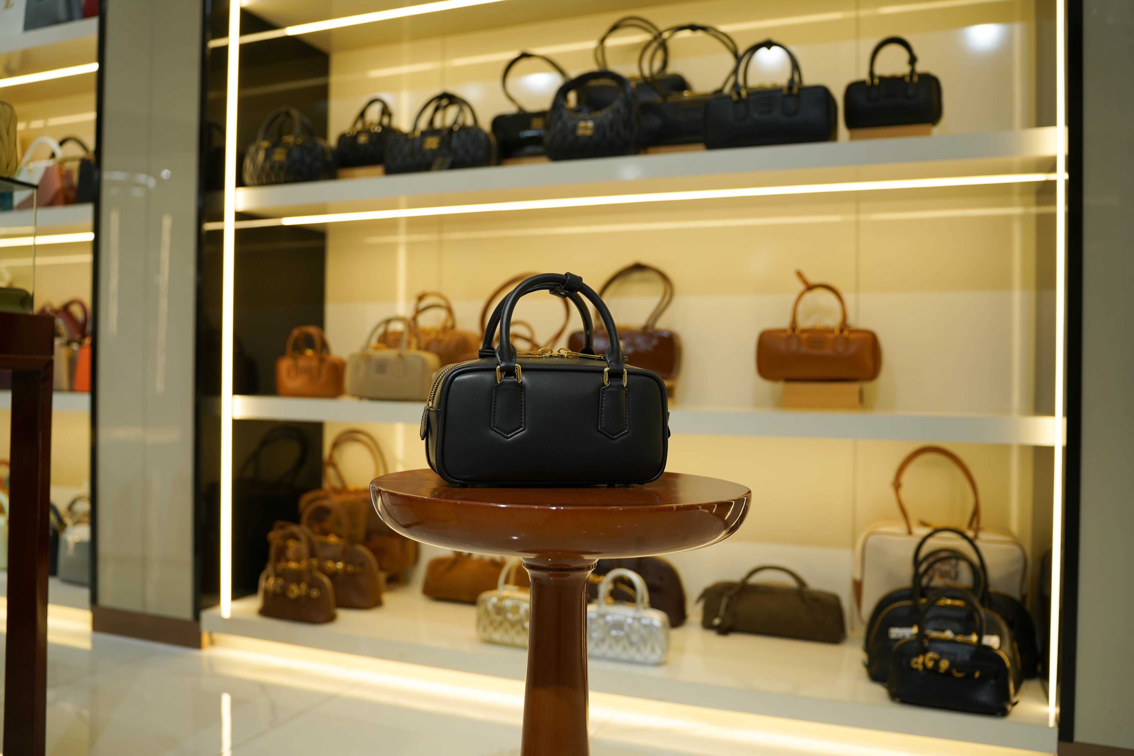 Miu Miu | Arcadie (Medium) – Leather – Black – Gold Hardware