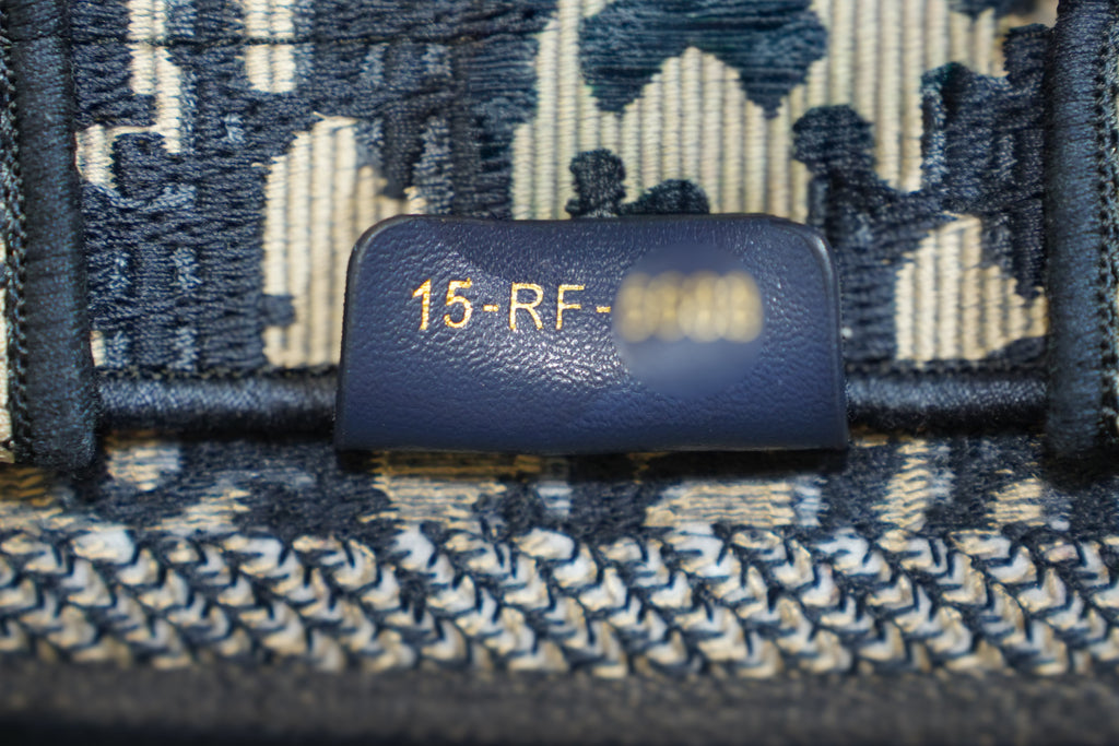 Dior | Book Tote – Canvas – Navy Blue – Gold Hardware