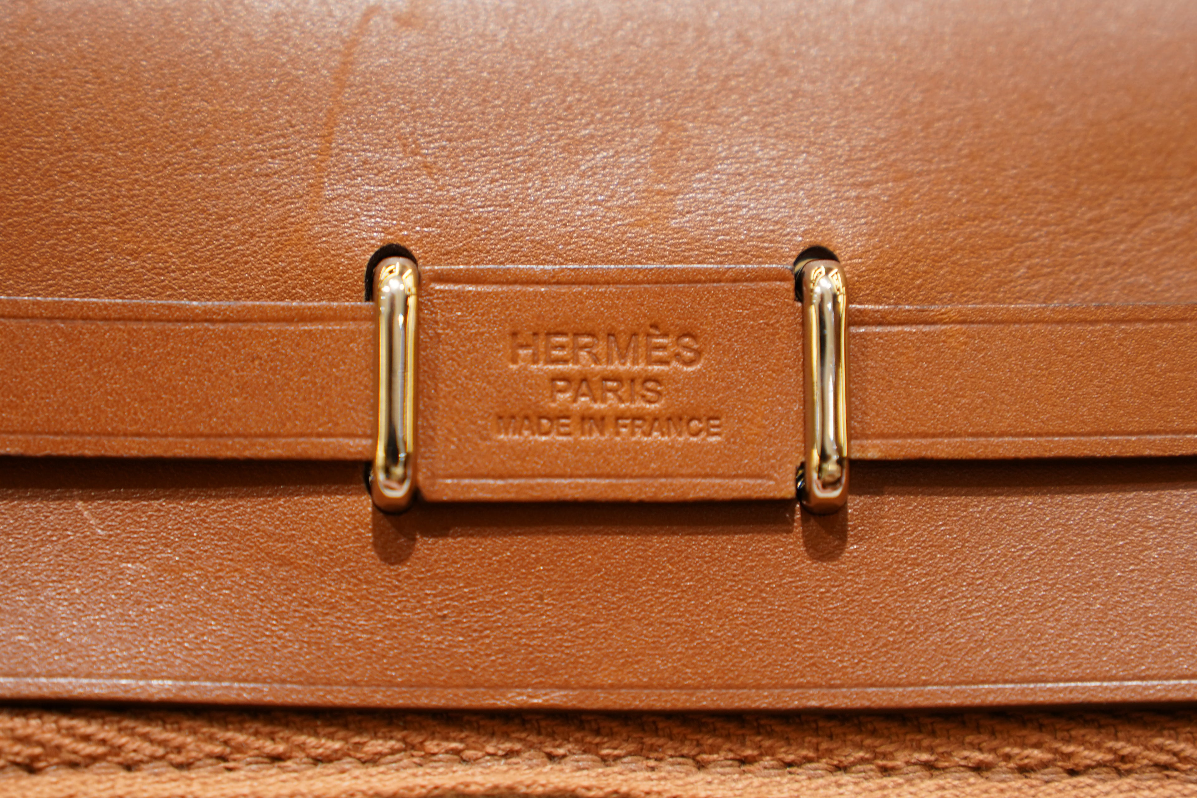 Hermes | Herbag Mini – Canvas – Beige – Silver Hardware