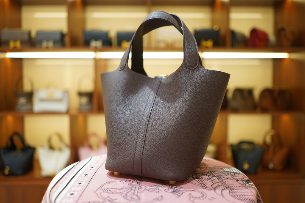 Hermes | Picotin Lock – Togo – Braun – Goldene Beschläge