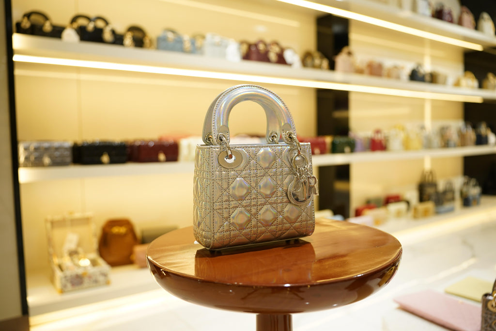 Dior | Lady Dior (Small) – Lambskin – Silver – Silver Hardware