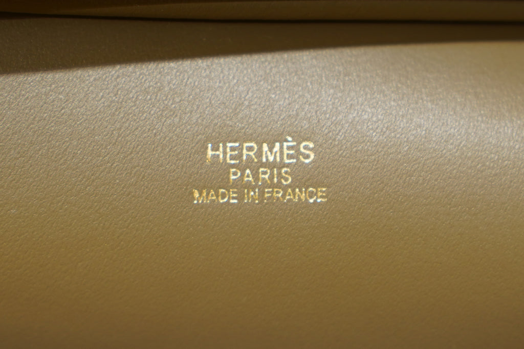 Hermes | Jypsiere – Leather – Khaki  – Gold Hardware