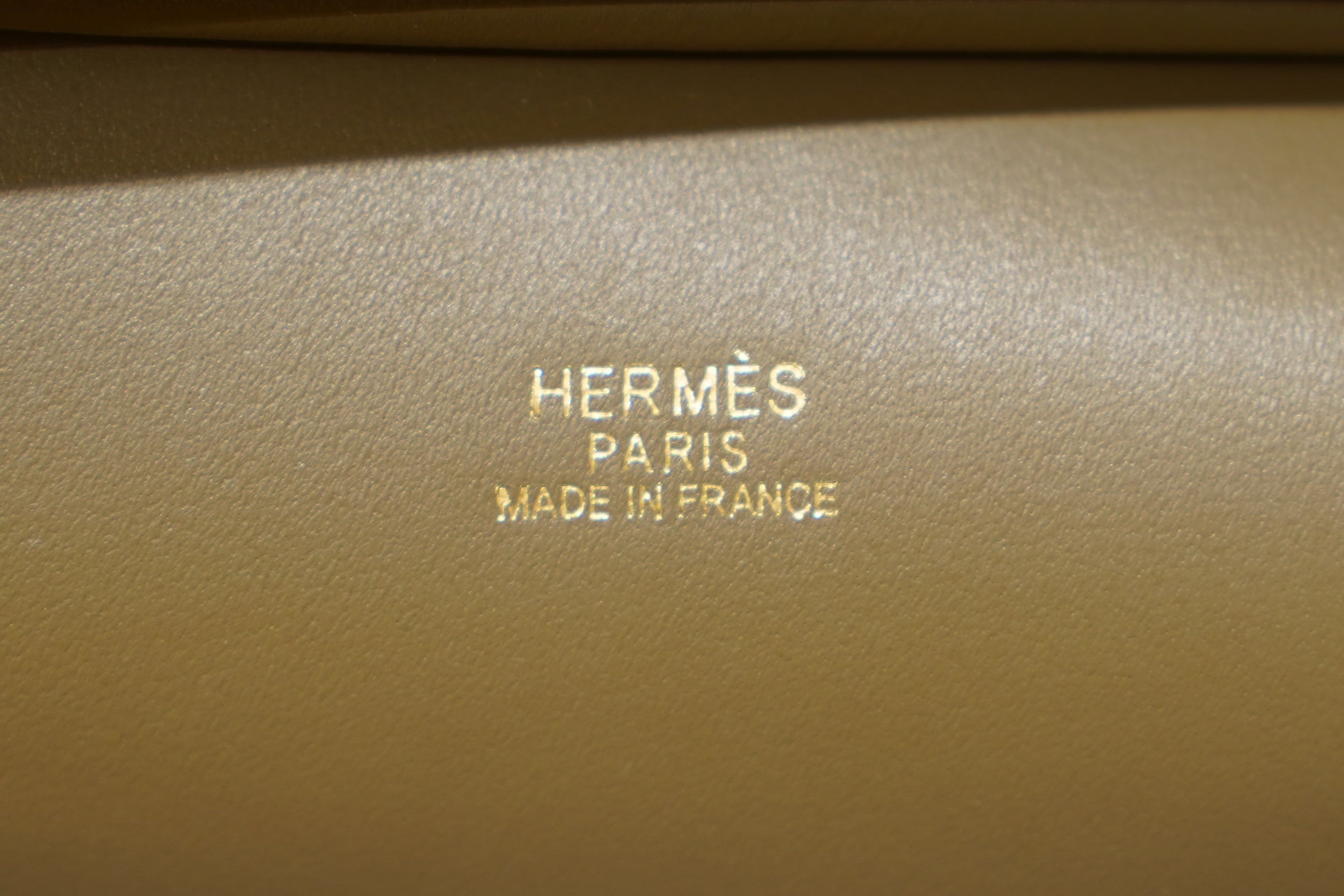 Hermes | Jypsiere – Leather – Khaki  – Gold Hardware