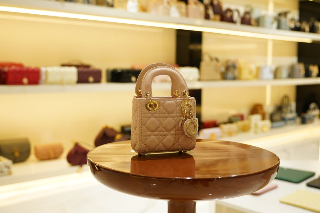 Dior | Lady Dior (Mini) – Lambskin – Rose Poudre – Gold Hardware