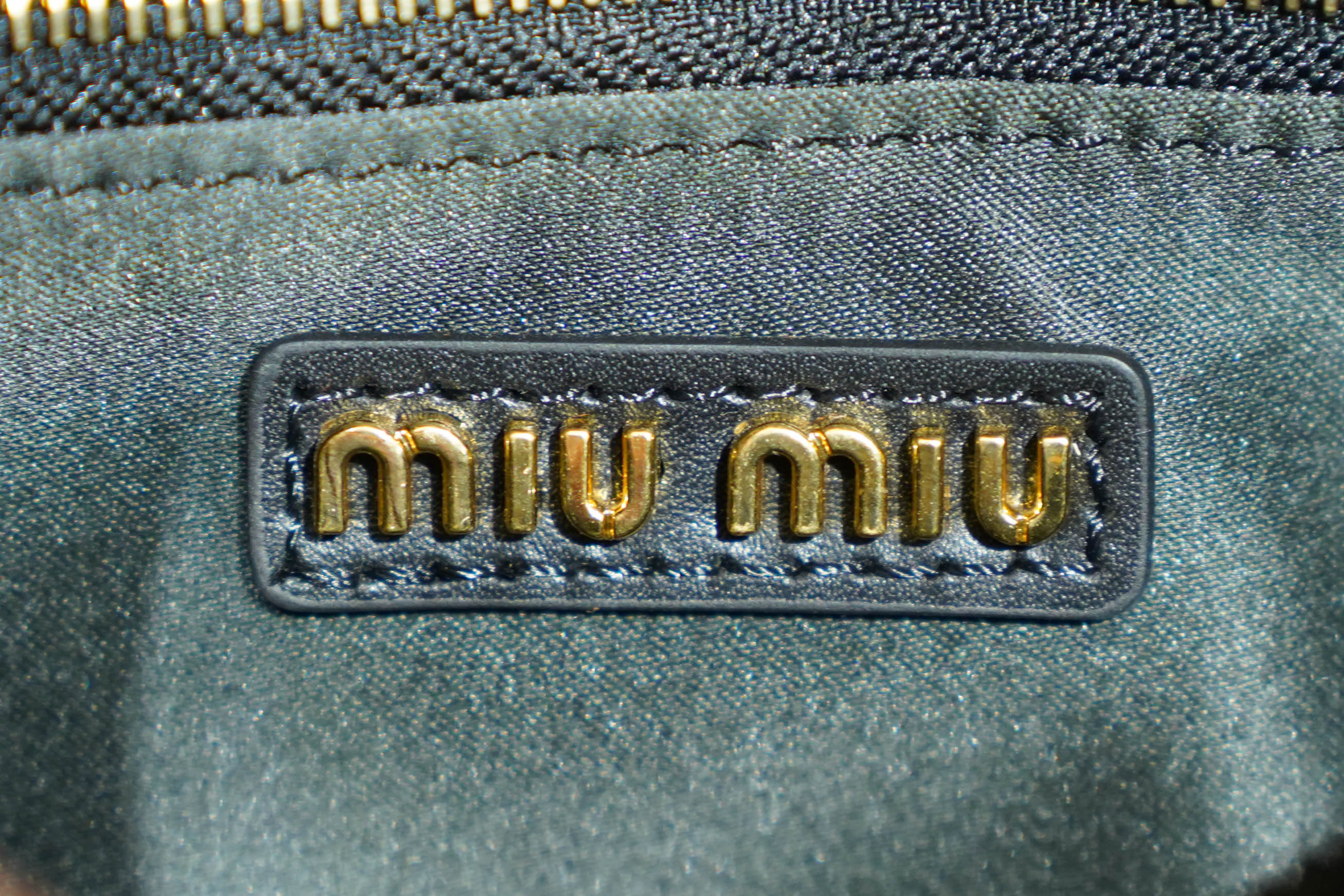 Miu Miu | Arcadie (Medium) – Leather – Black – Gold Hardware