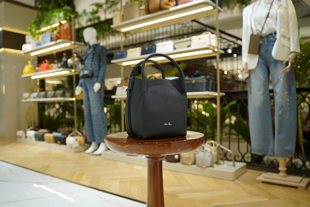 Loro Piana | Bale Bag (Large) – Leather – Black – Silver Hardware