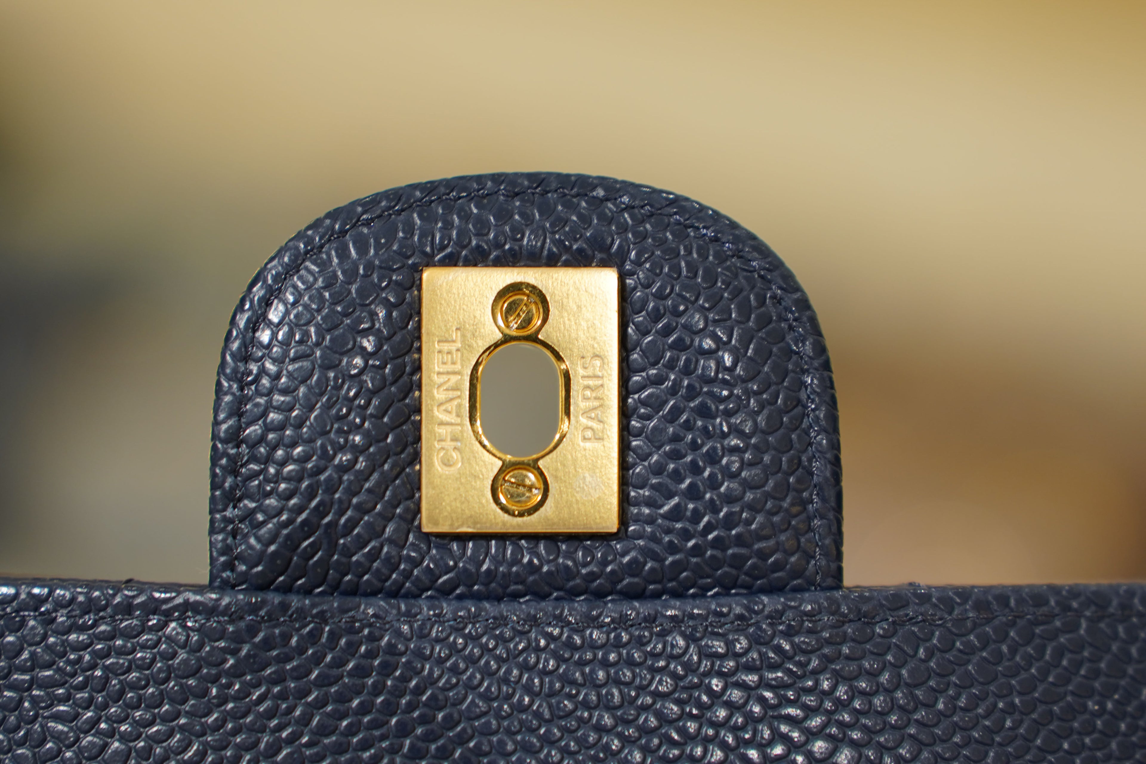 Chanel | Square Mini Flap Bag – Lambskin – Navy – Gold Hardware