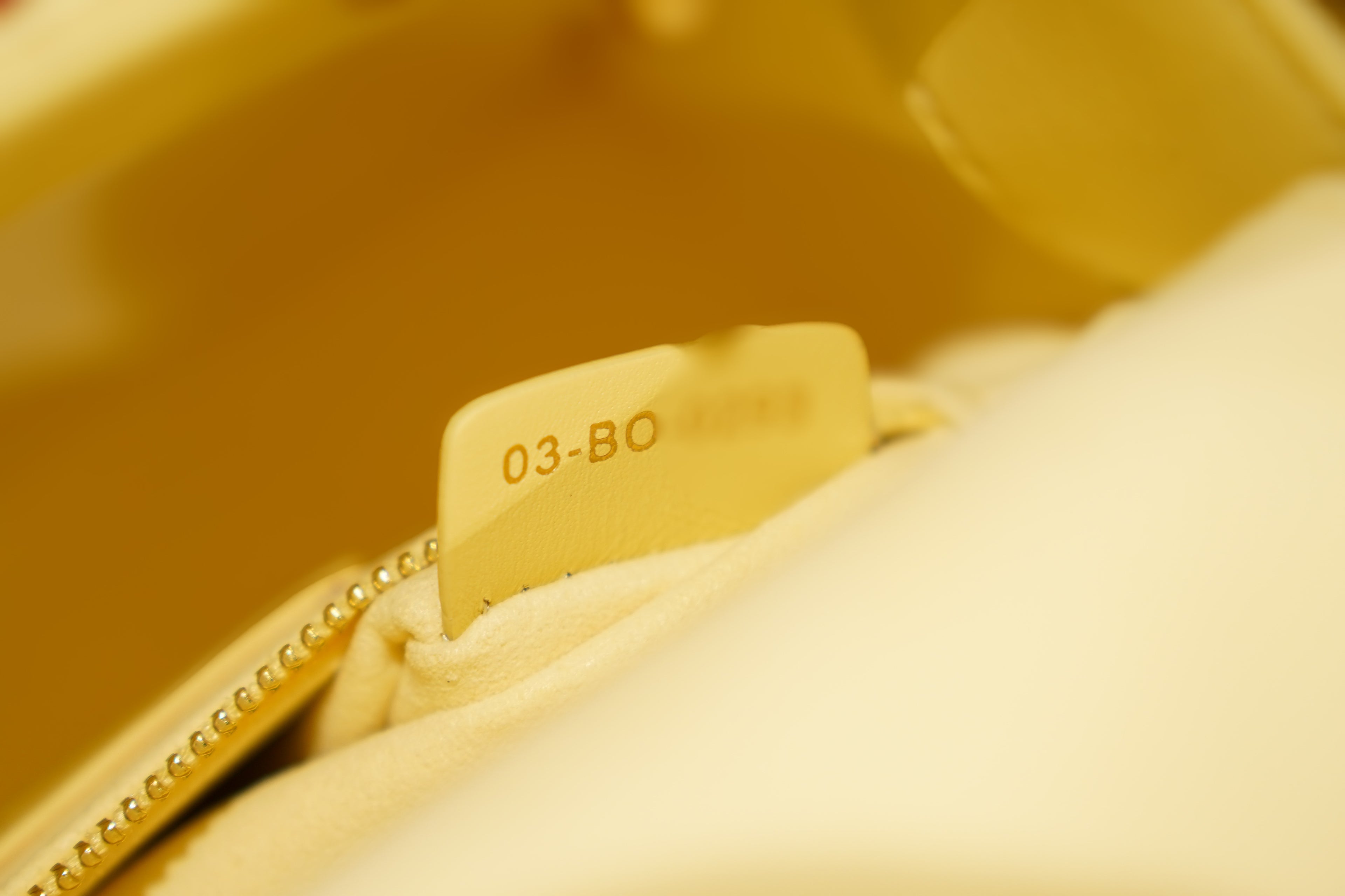 Dior | Lady Dior (Small) – Lambskin – Yellow – Gold Hardware