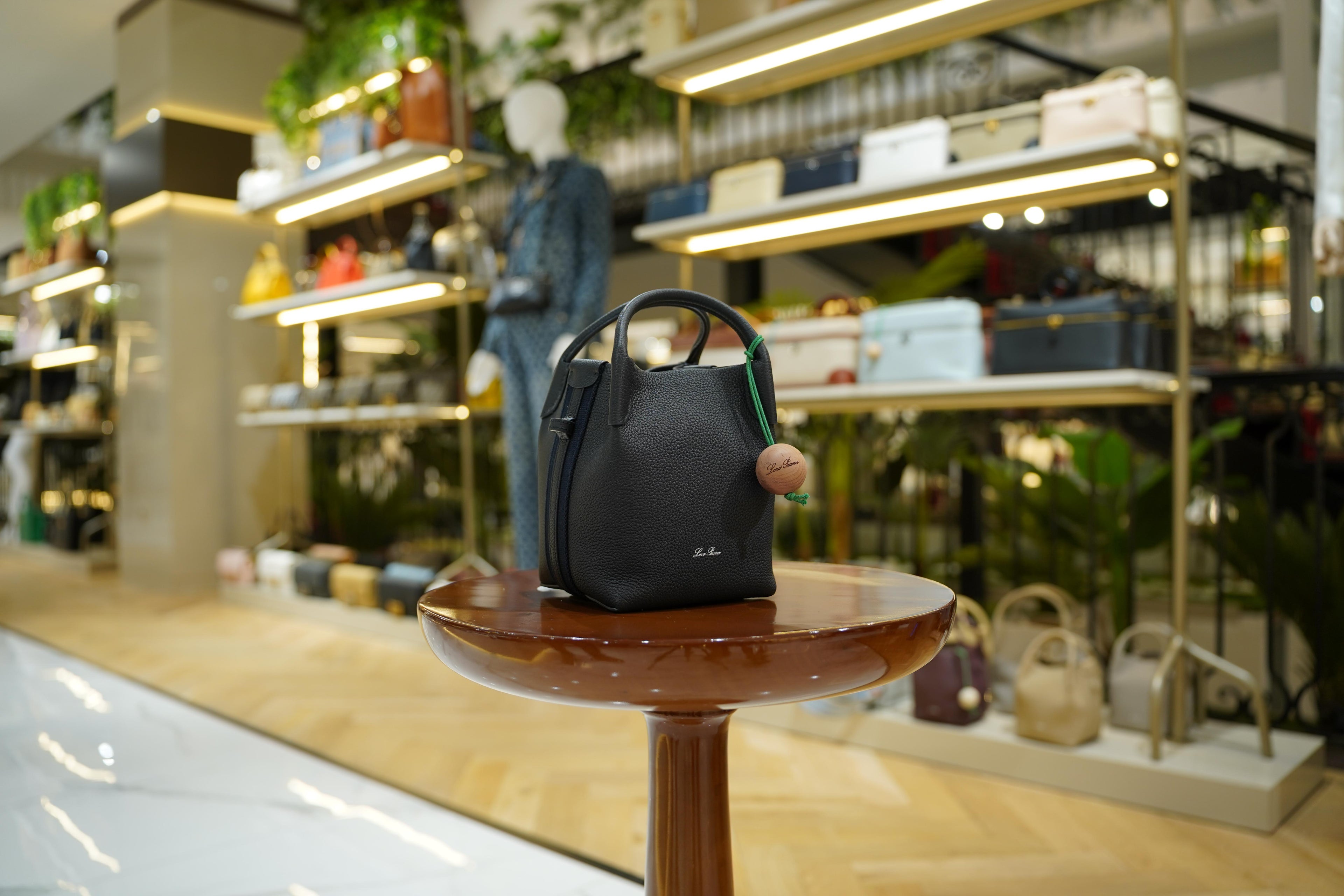 Loro Piana | Bale Bag (Small) – Leather – Black – Gold Hardware