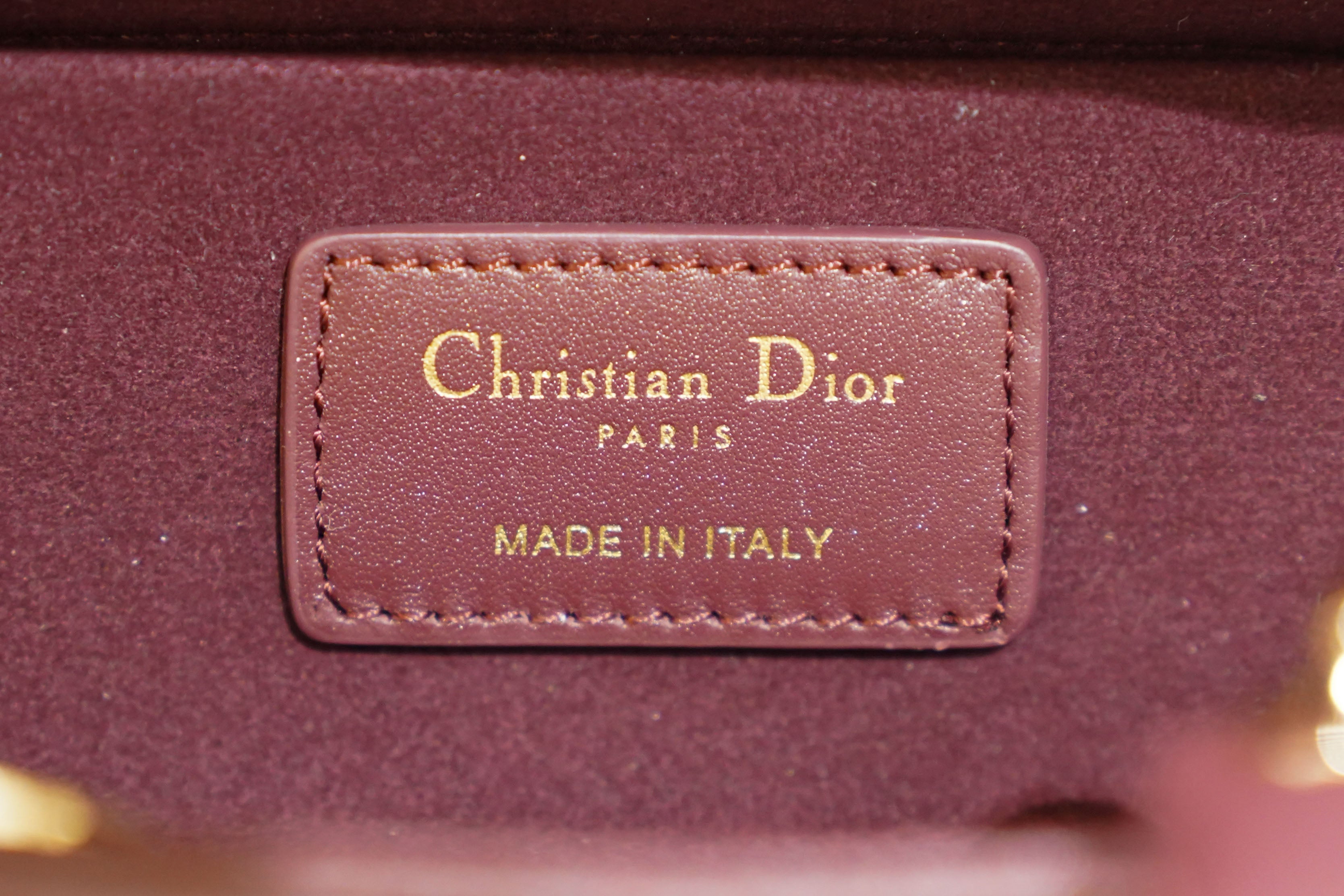 Dior | D-Joy Bag – Cannage Leather – Bordeaux – Gold Hardware