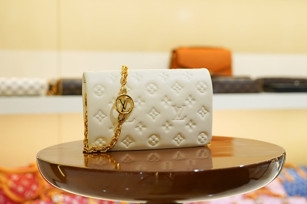 Louis Vuitton | Coussin-Mini – Leather – Cream – Gold Hardware